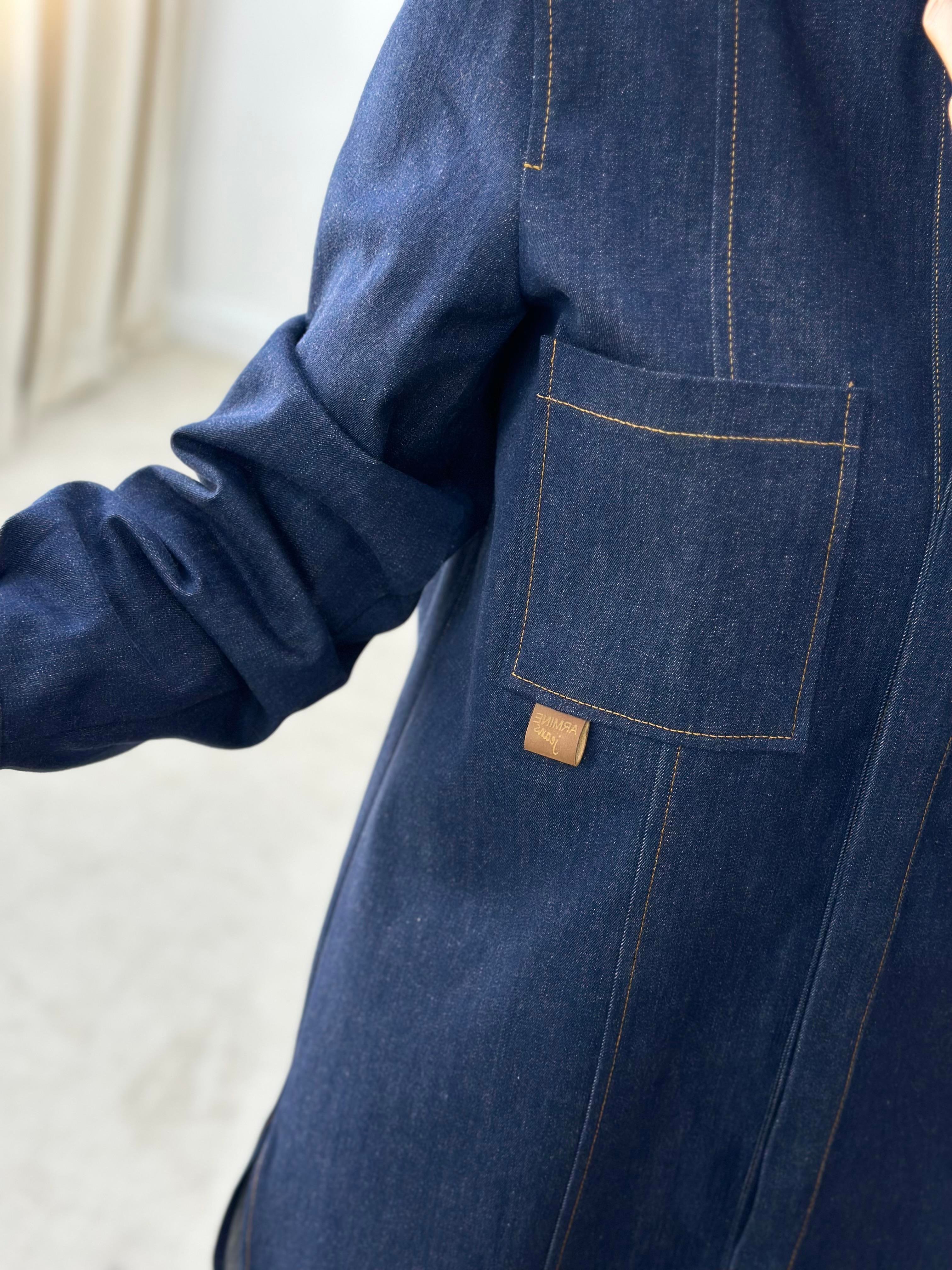 Armine Collection Kuplu Ve Cepli Denim Ceket 24K4308 Lacivert