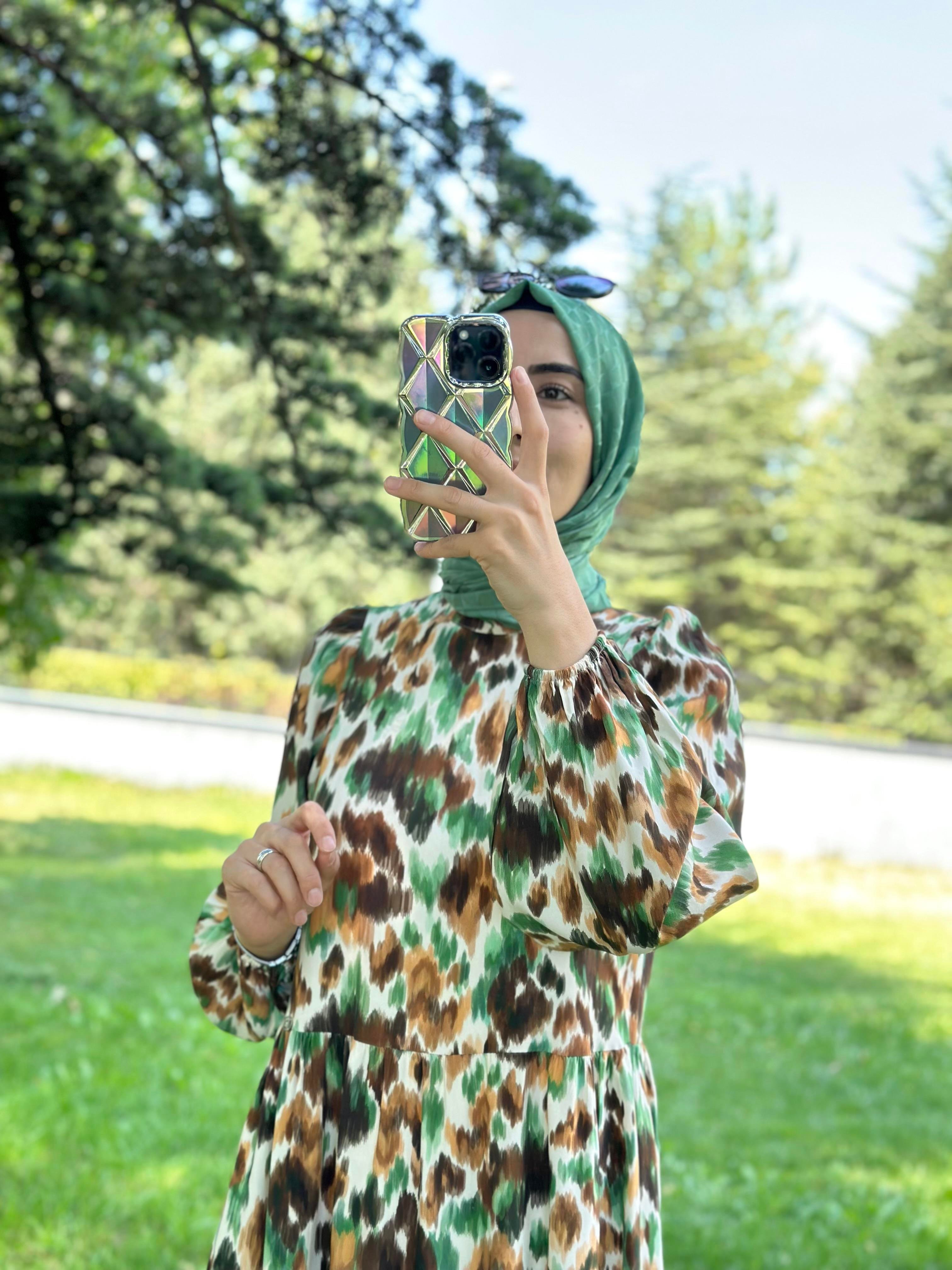 Armine Trend Desenli Elbise 