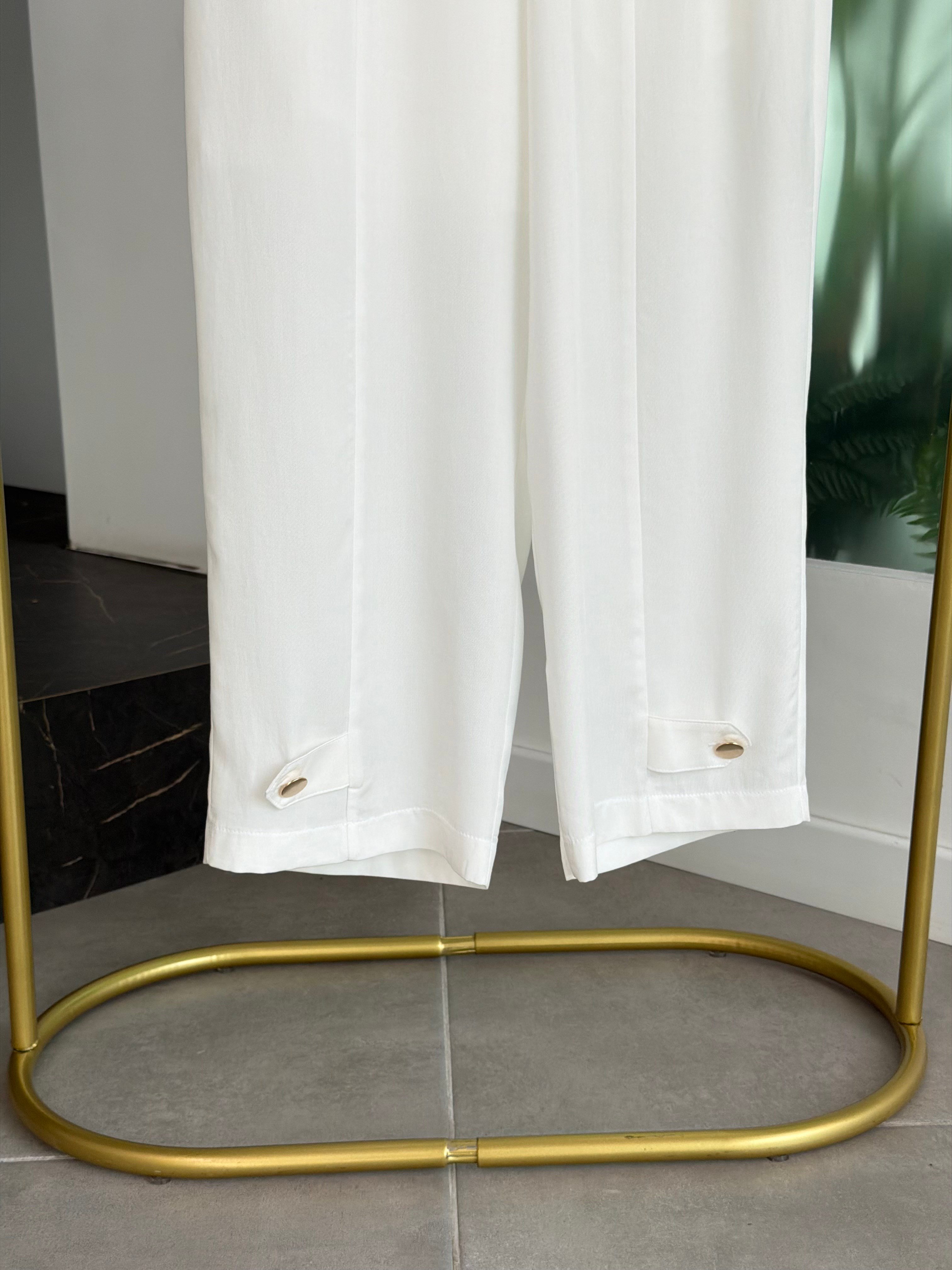 Armine Trend Düğme Detaylı Pantolon 26YT6182-2 Ekru