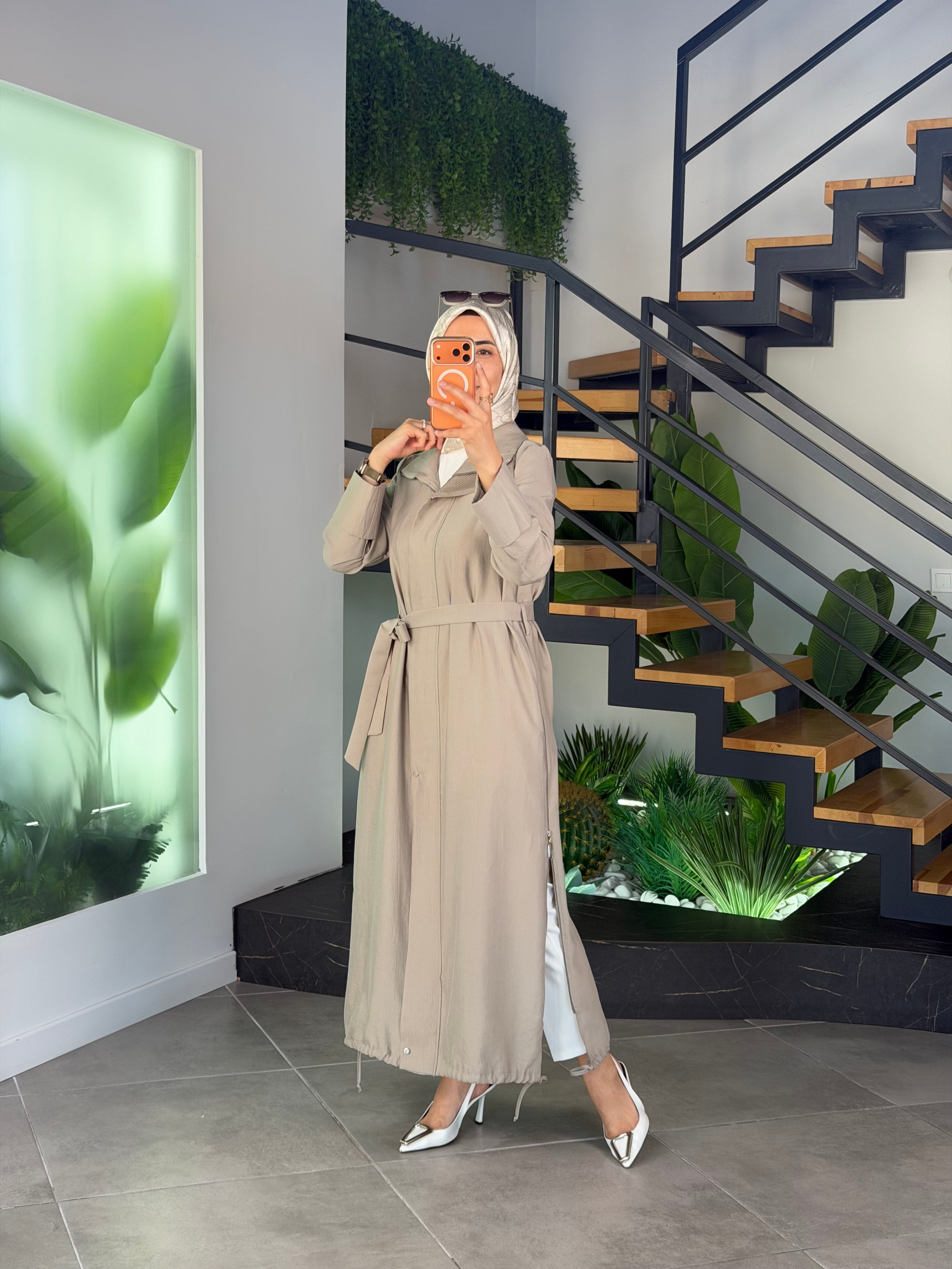 Armine Trend File Ve Fermuar Detaylı Giyçık 26YT702-1 Taş