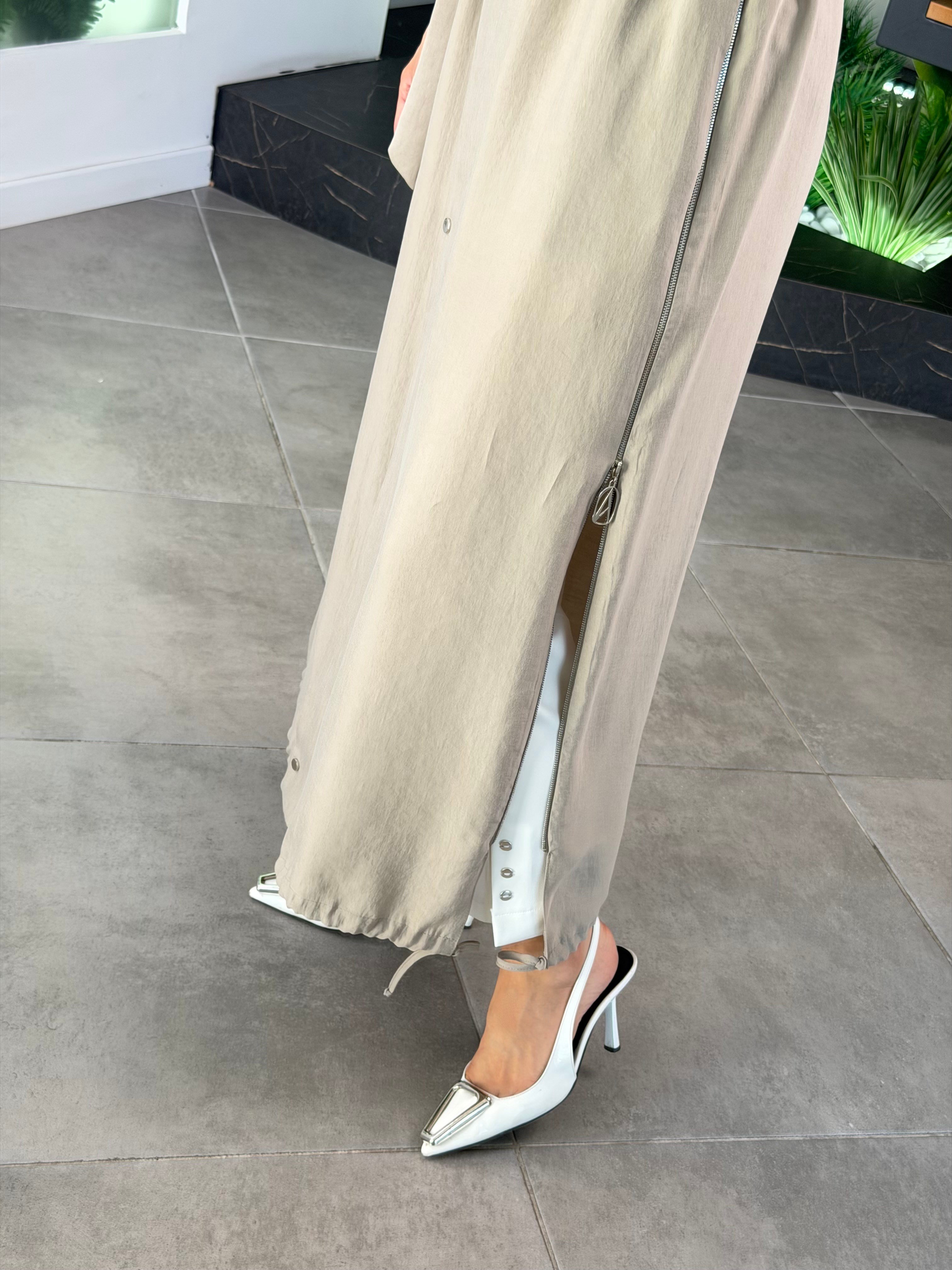 Armine Trend File Ve Fermuar Detaylı Giyçık 26YT702-1 Taş