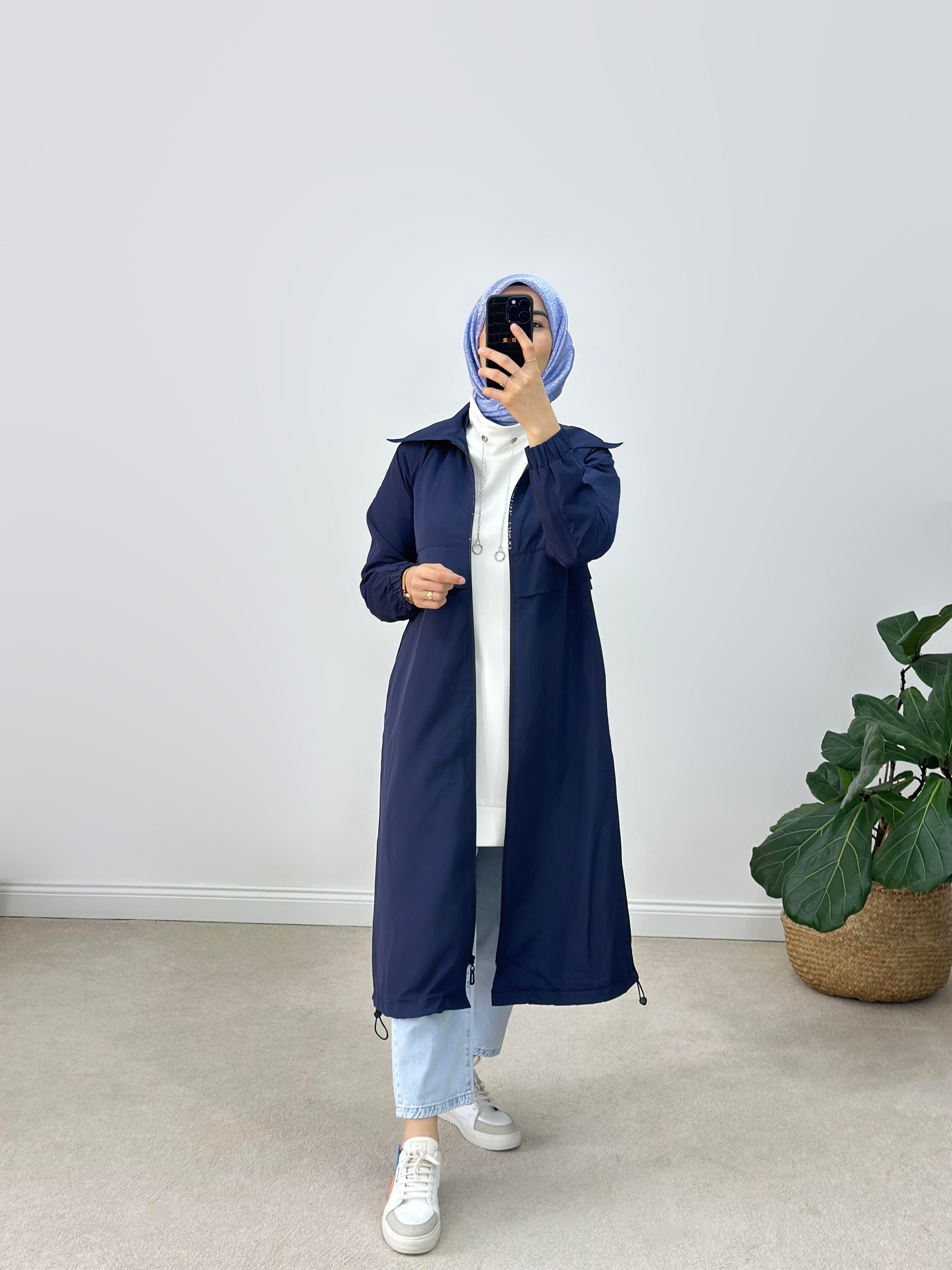 Armine Trend İmzalı Paraşüt Kumaş Yağmurluk Kap Giy Çık