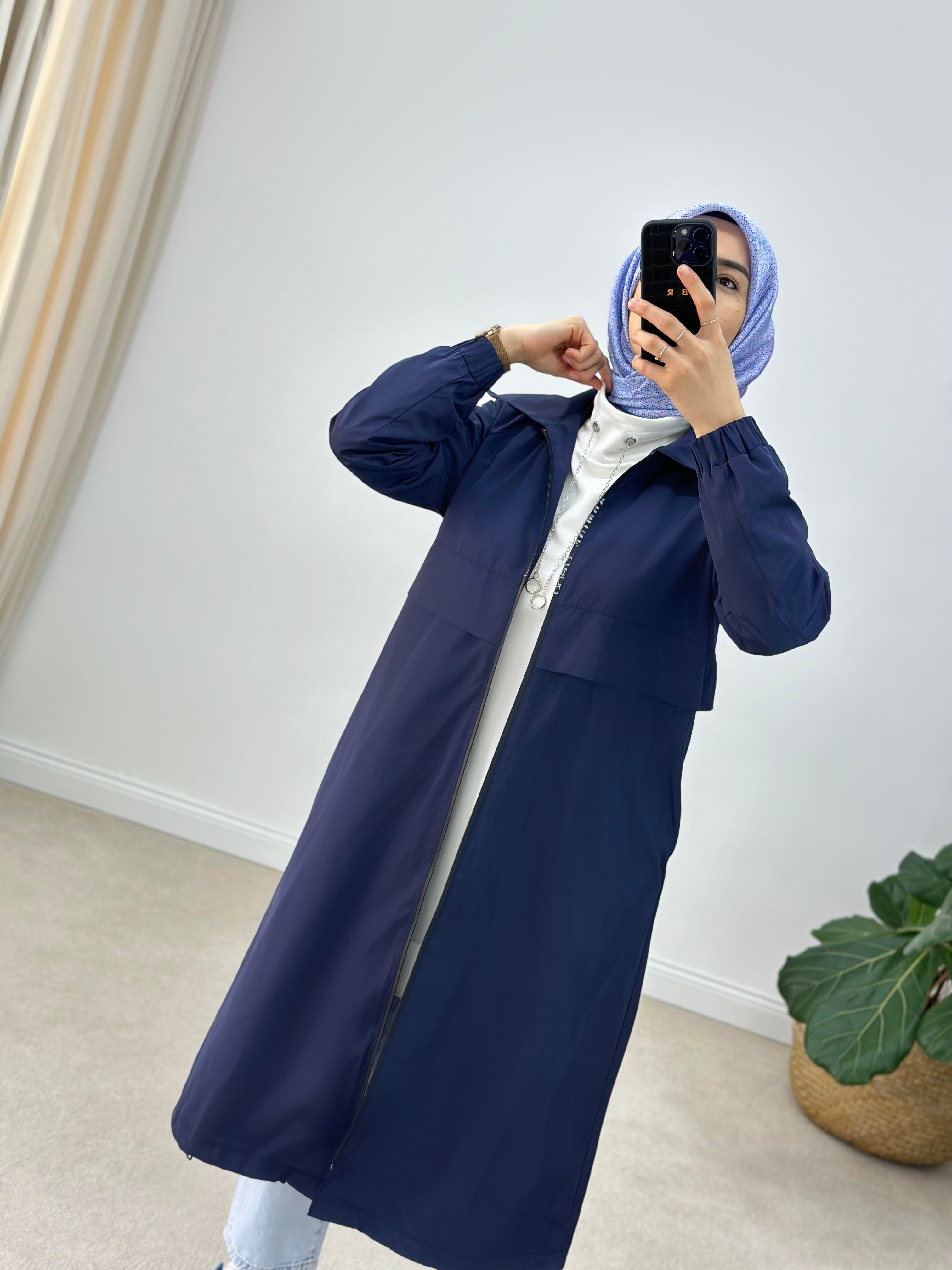 Armine Trend İmzalı Paraşüt Kumaş Yağmurluk Kap Giy Çık