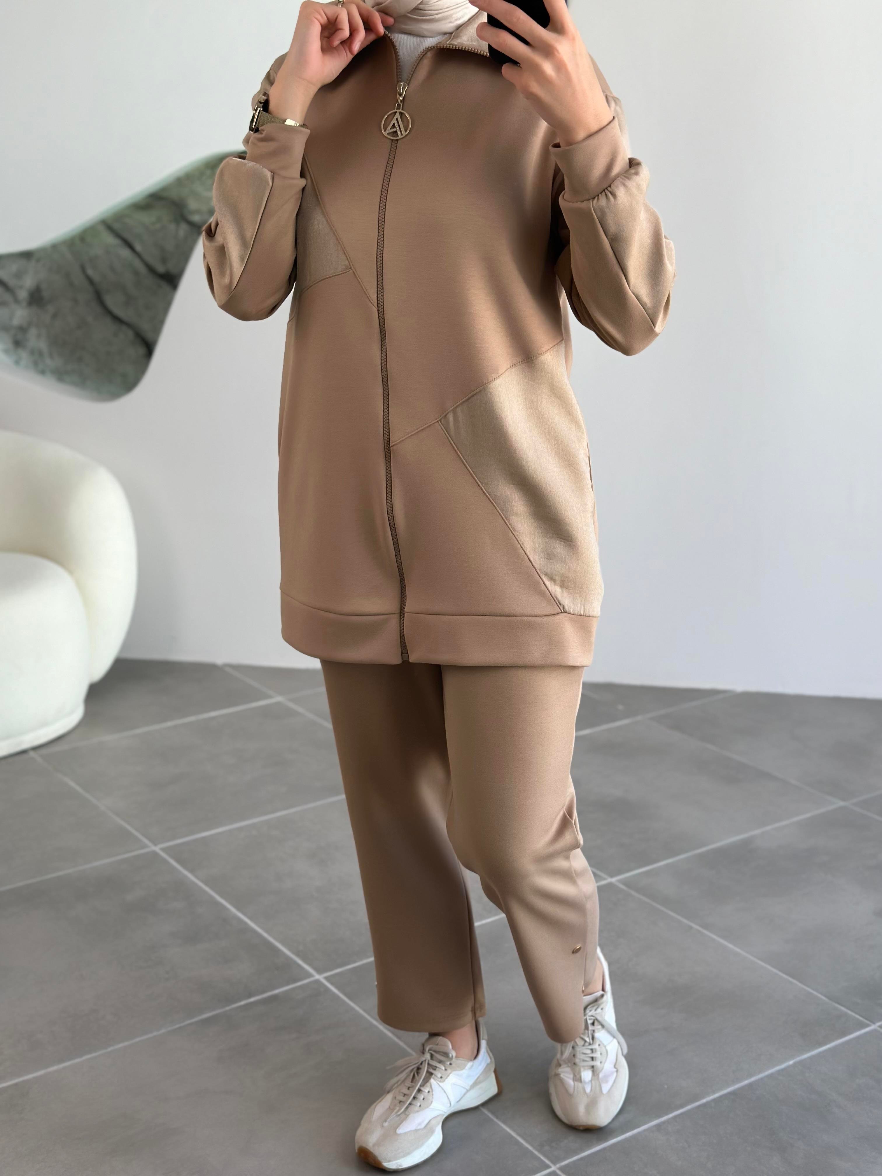 Armine Trend Janjan Kumaş Garnili Modal Takım 25YT646 Camel 