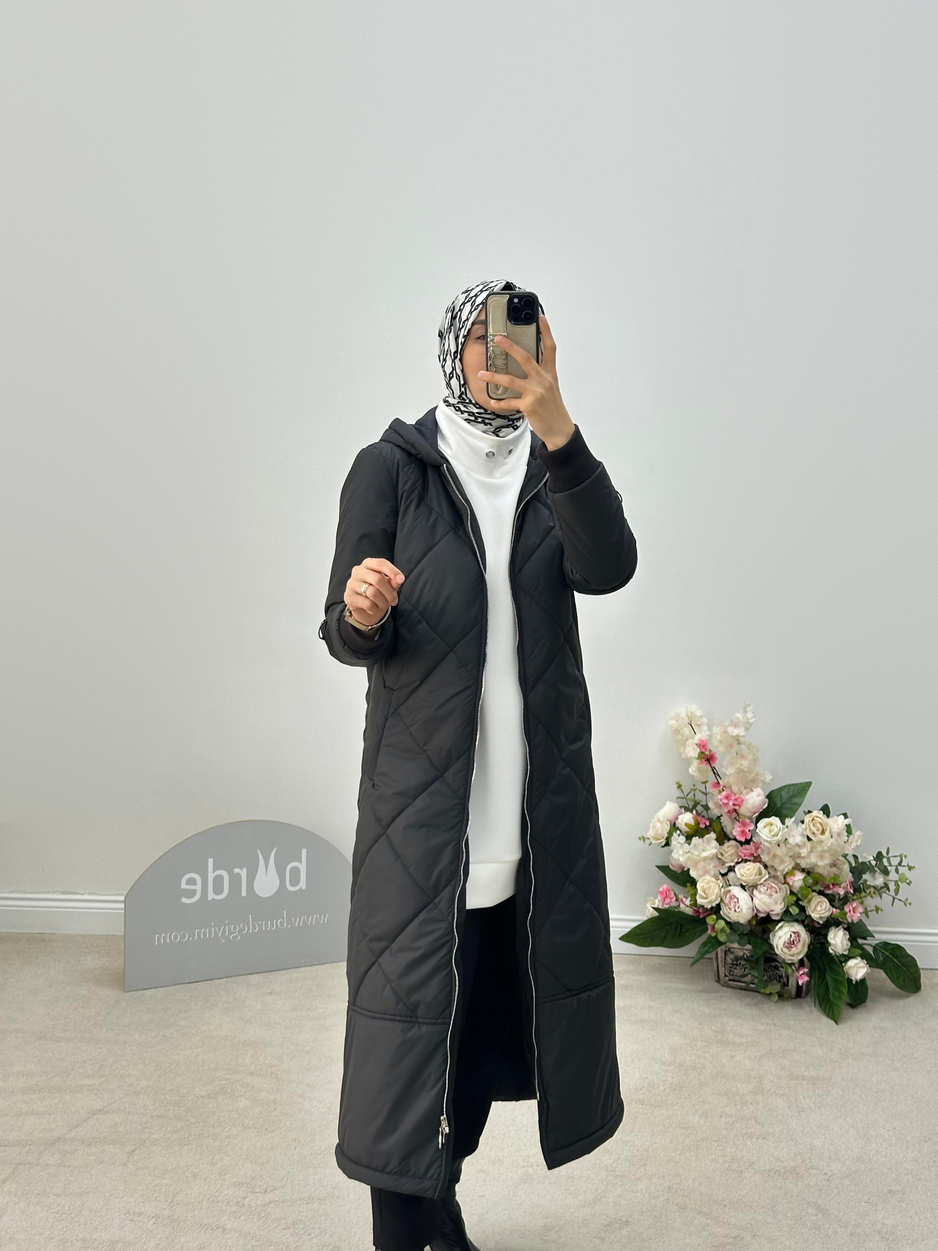 Armine Trend Kapitone Mont 24KT710 Siyah 
