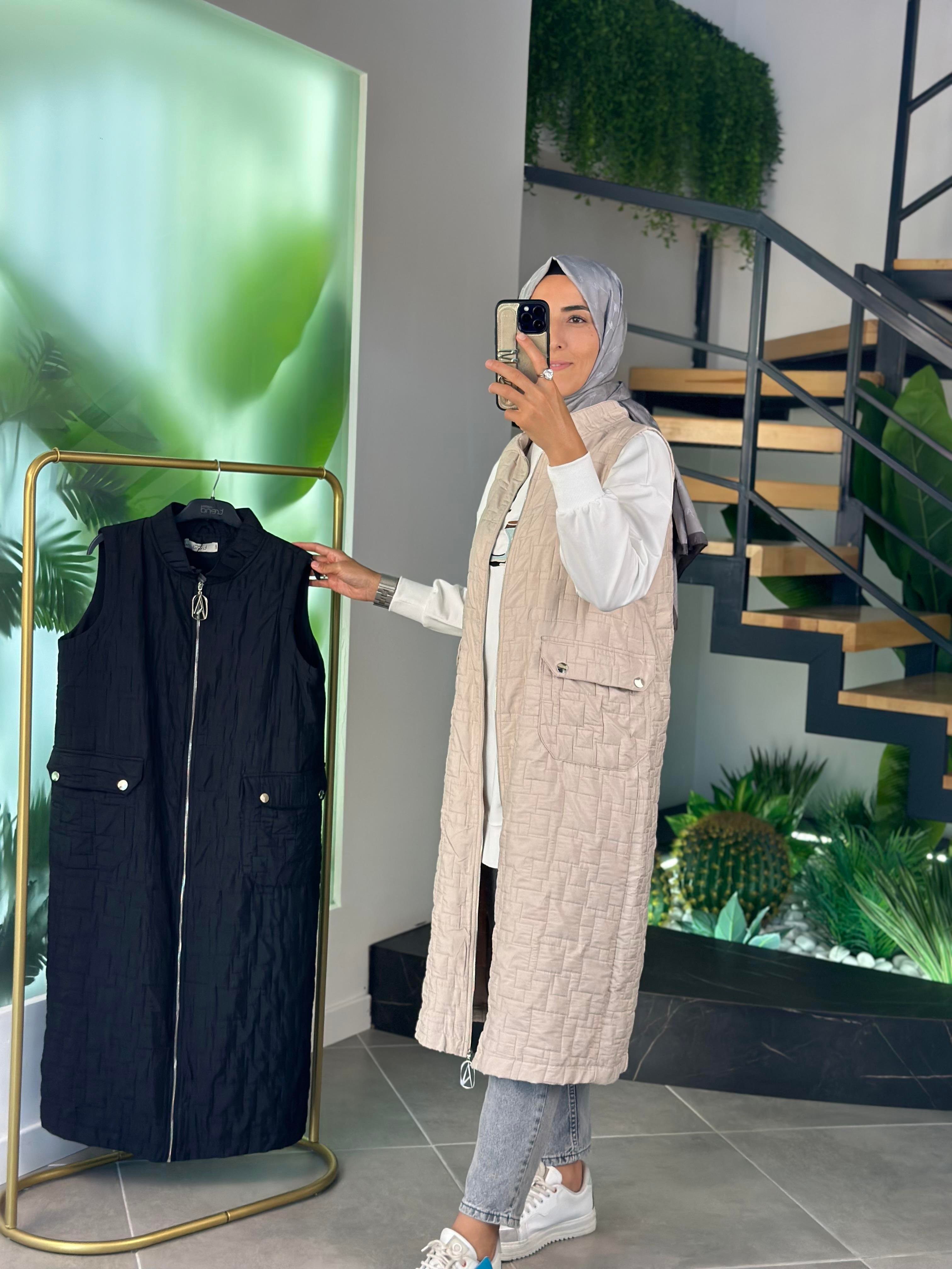 Armine Trend Kapitone Yelek 25KT536 Bej