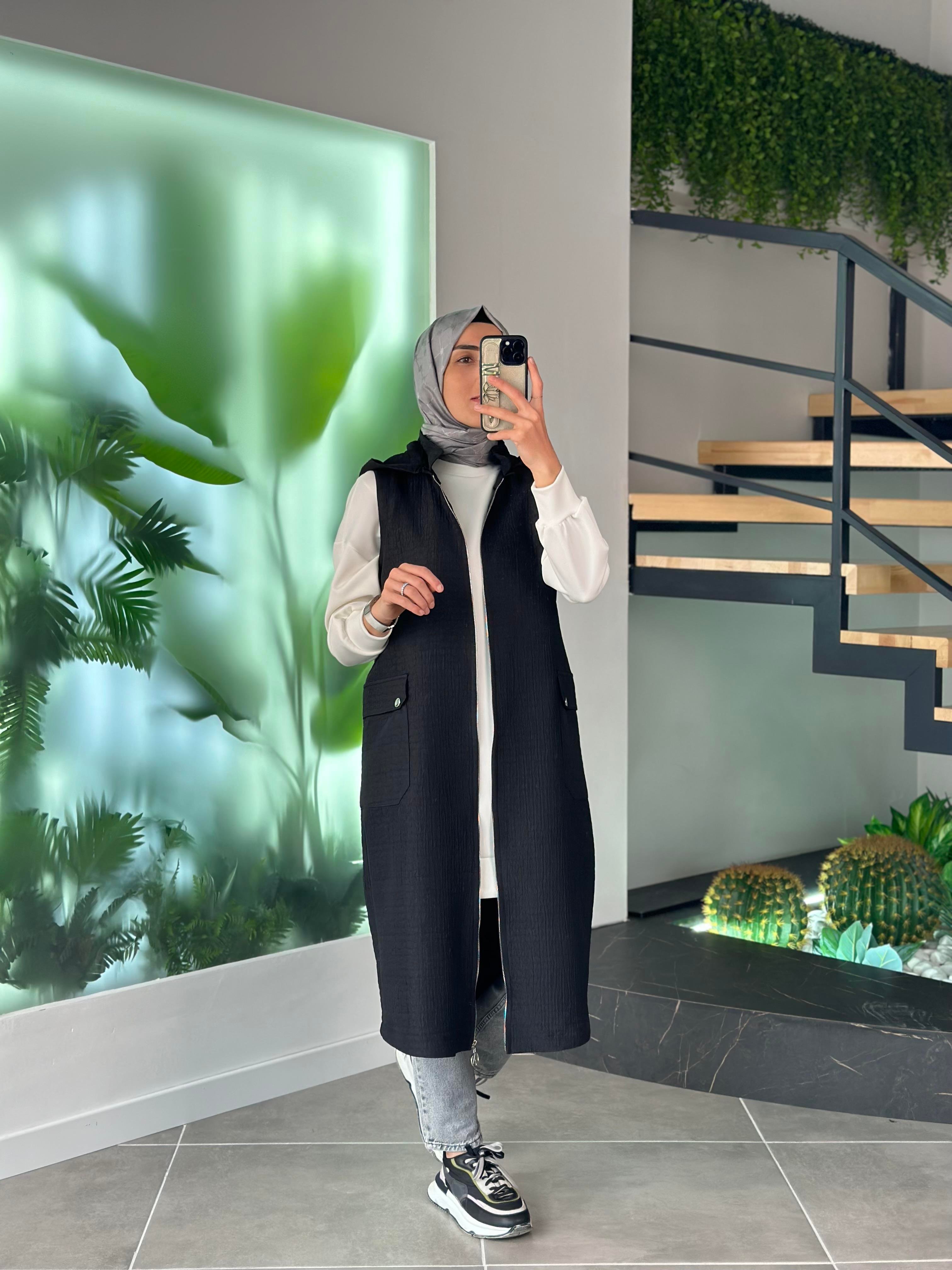 Armine Trend Kapitone Yelek 25YT525 Siyah 