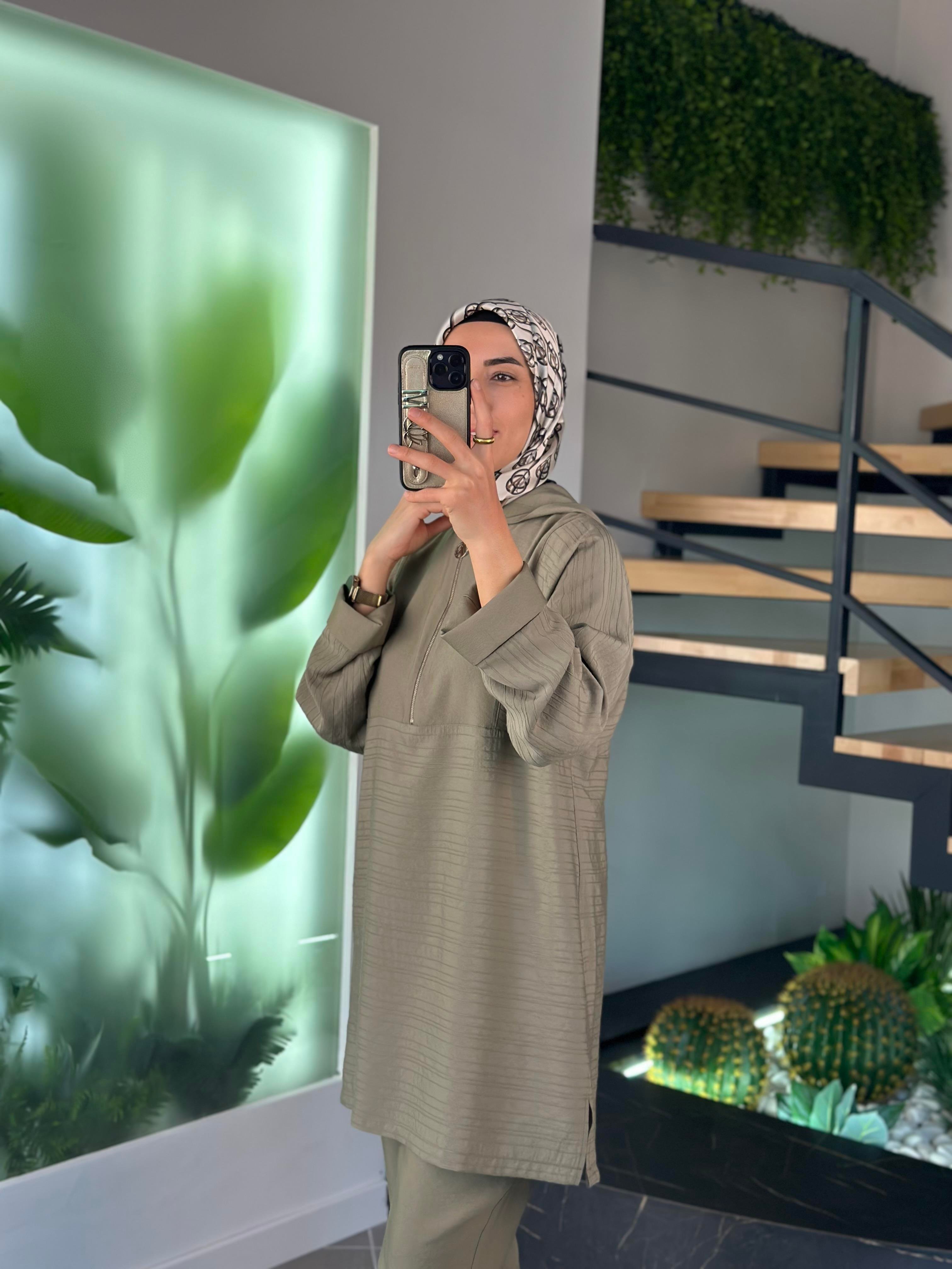 Armine Trend Kapüşonlu Takım 24YT673-1 Haki 