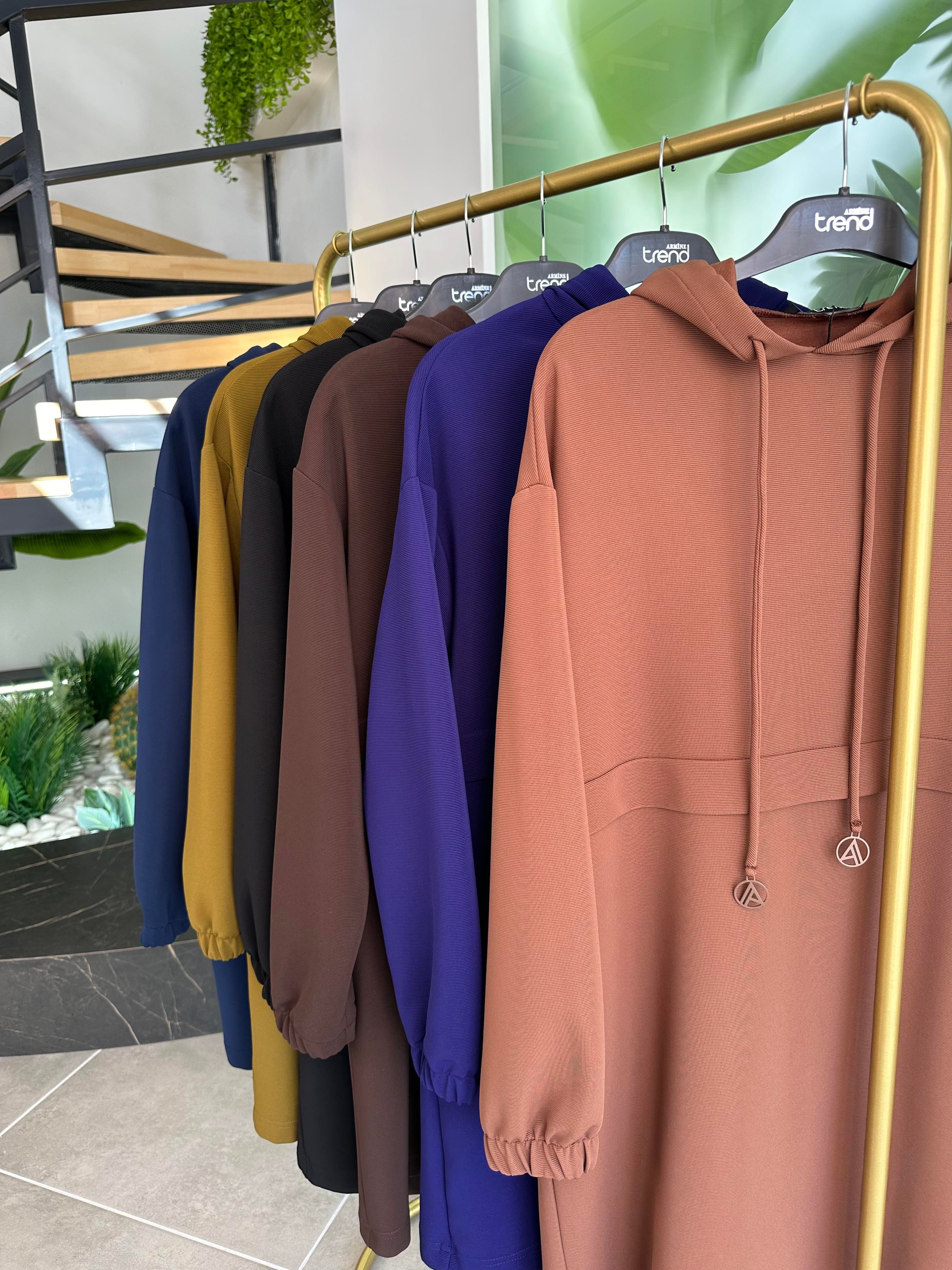 Armine Trend Kapüşonlu Tunik 24KT454-1 Siyah