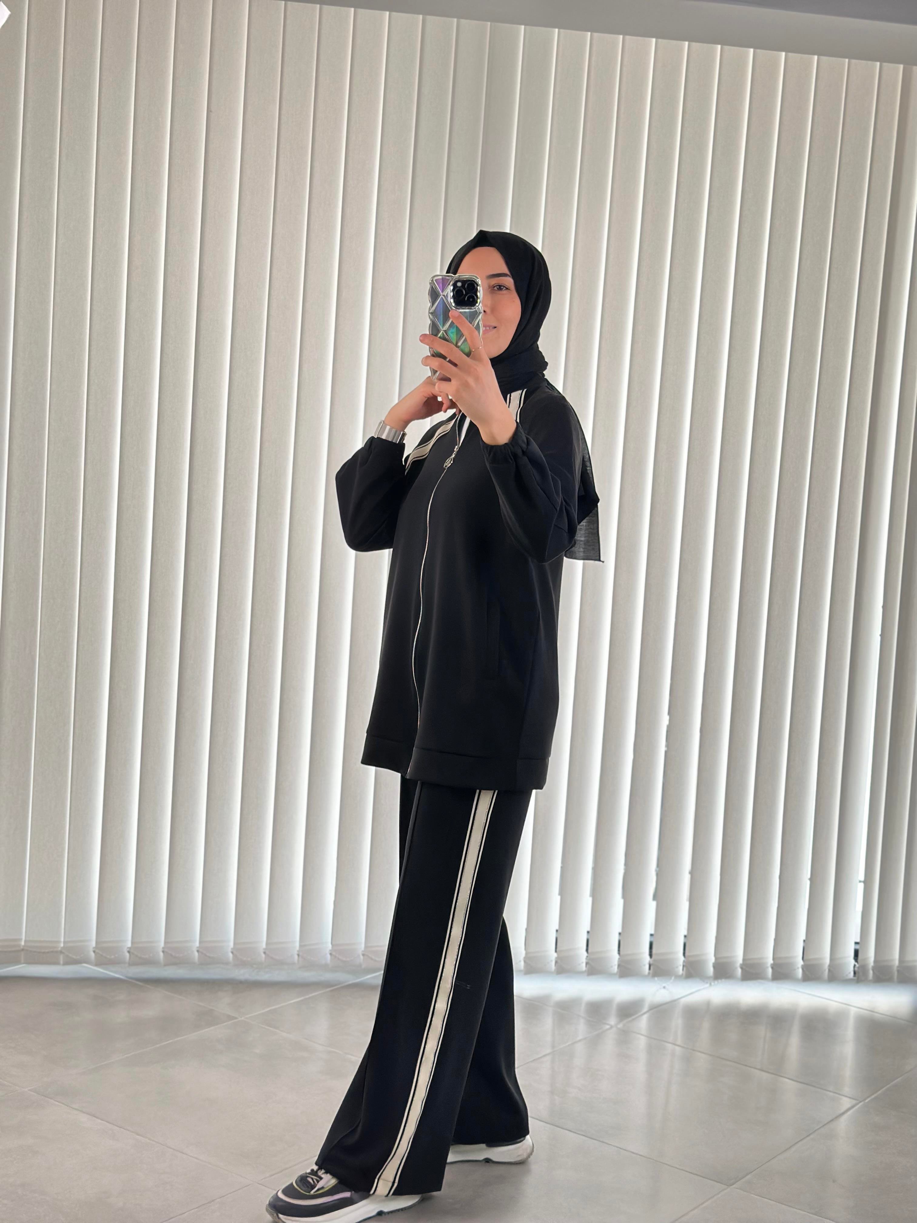 Armine Trend Şeriti Taşlı Takım 25YT614 Siyah 