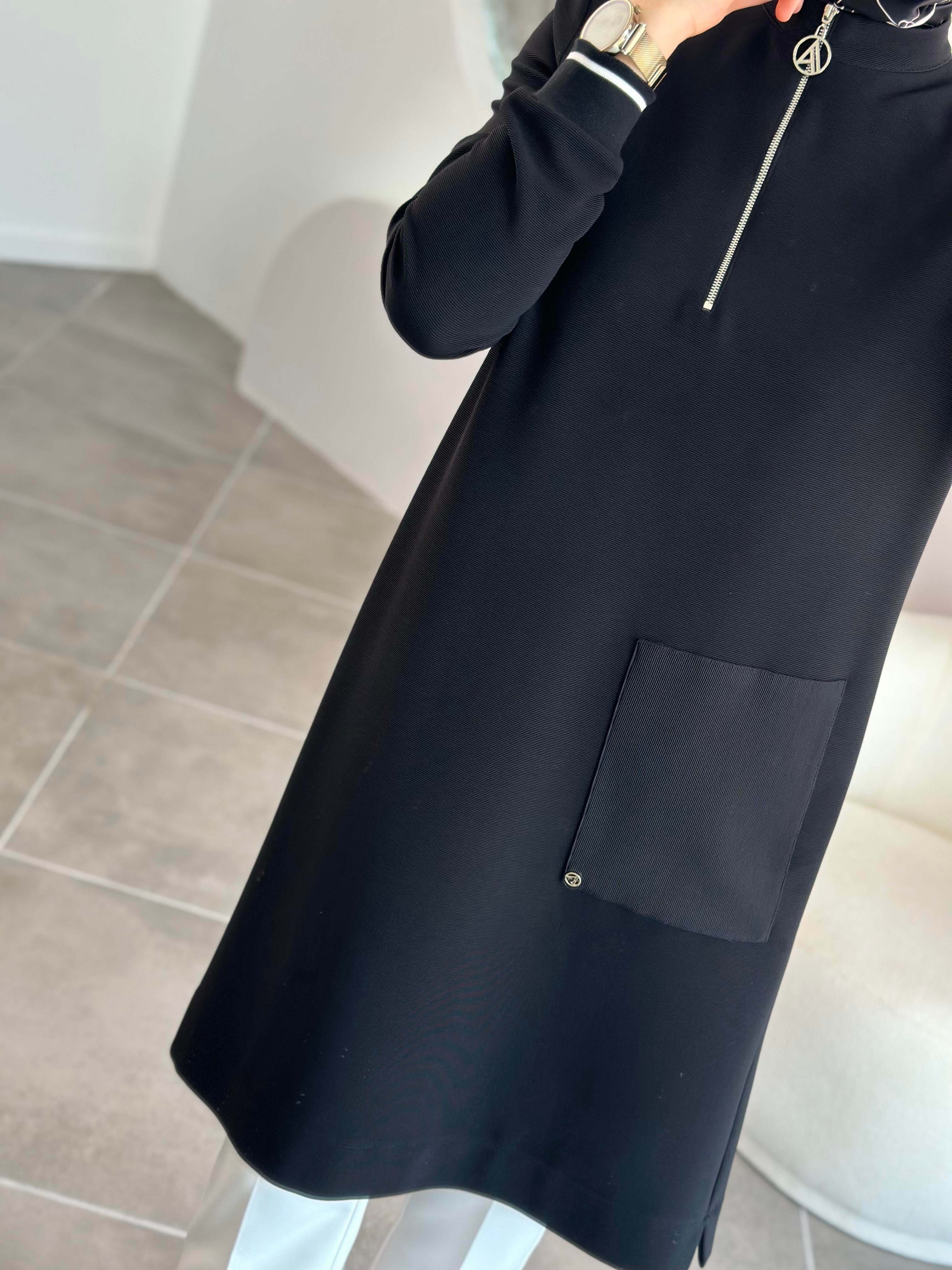 Armine Trend Tek Cepli Tunik 24KT453 Siyah