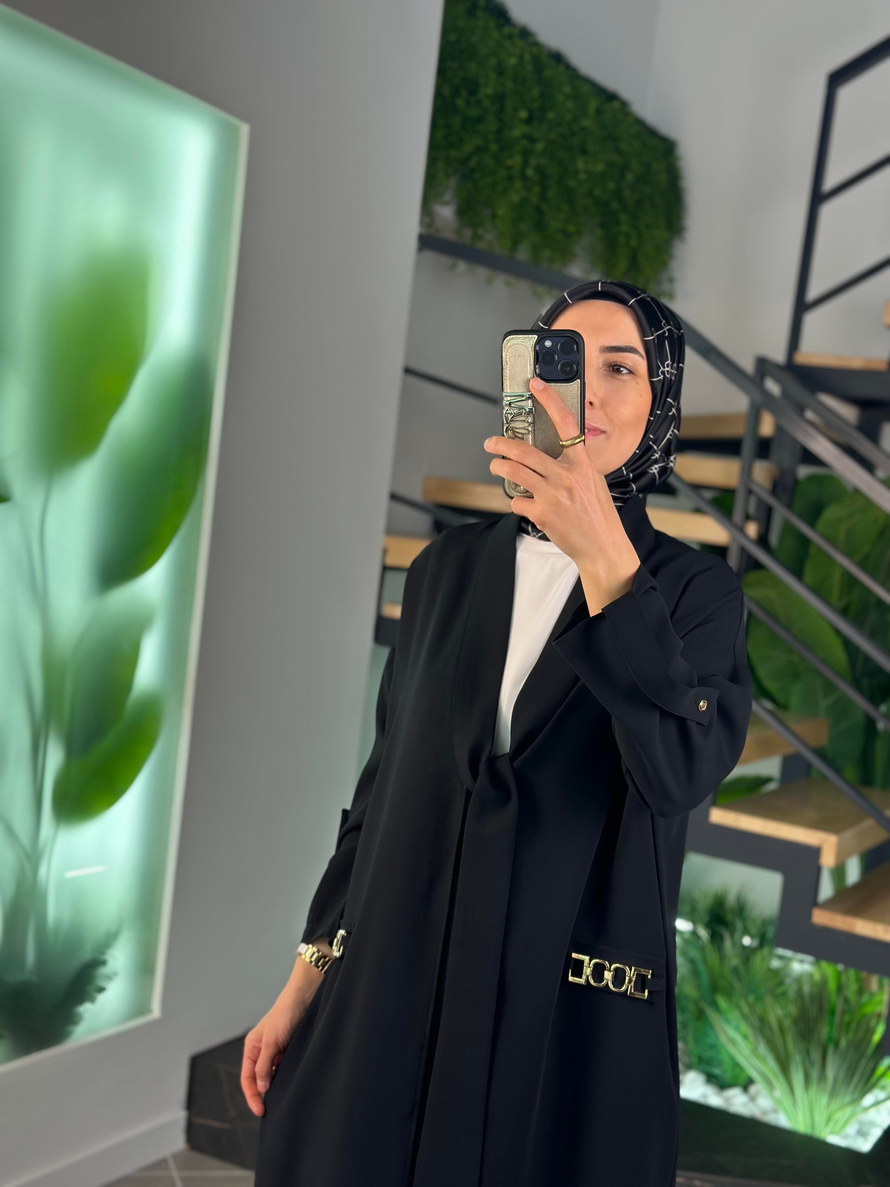 Armine Trend Zincir Detaylı Bağlamalı Giyçık 25YT543 Siyah 