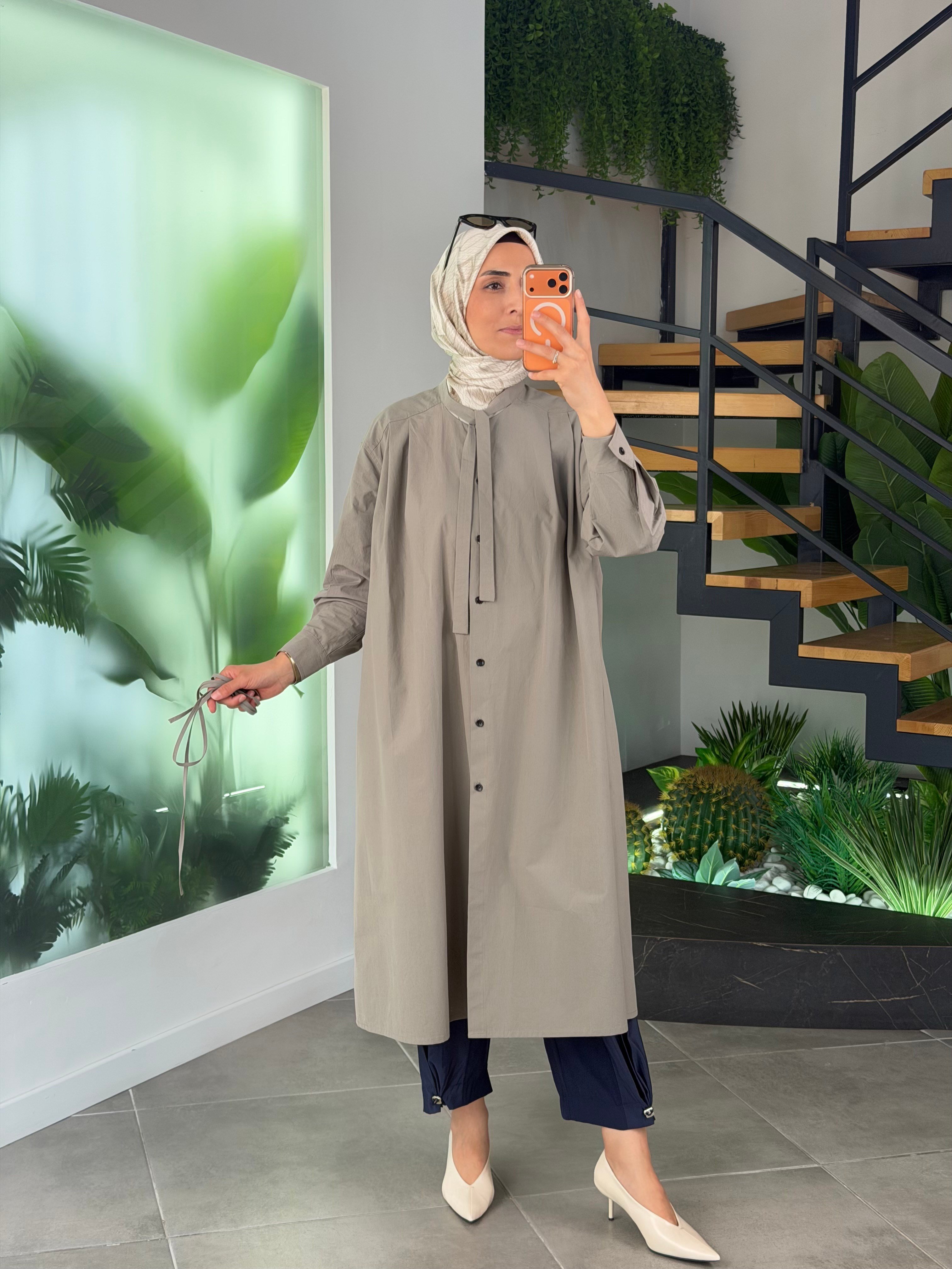 Aura Bağlamalı Tunik