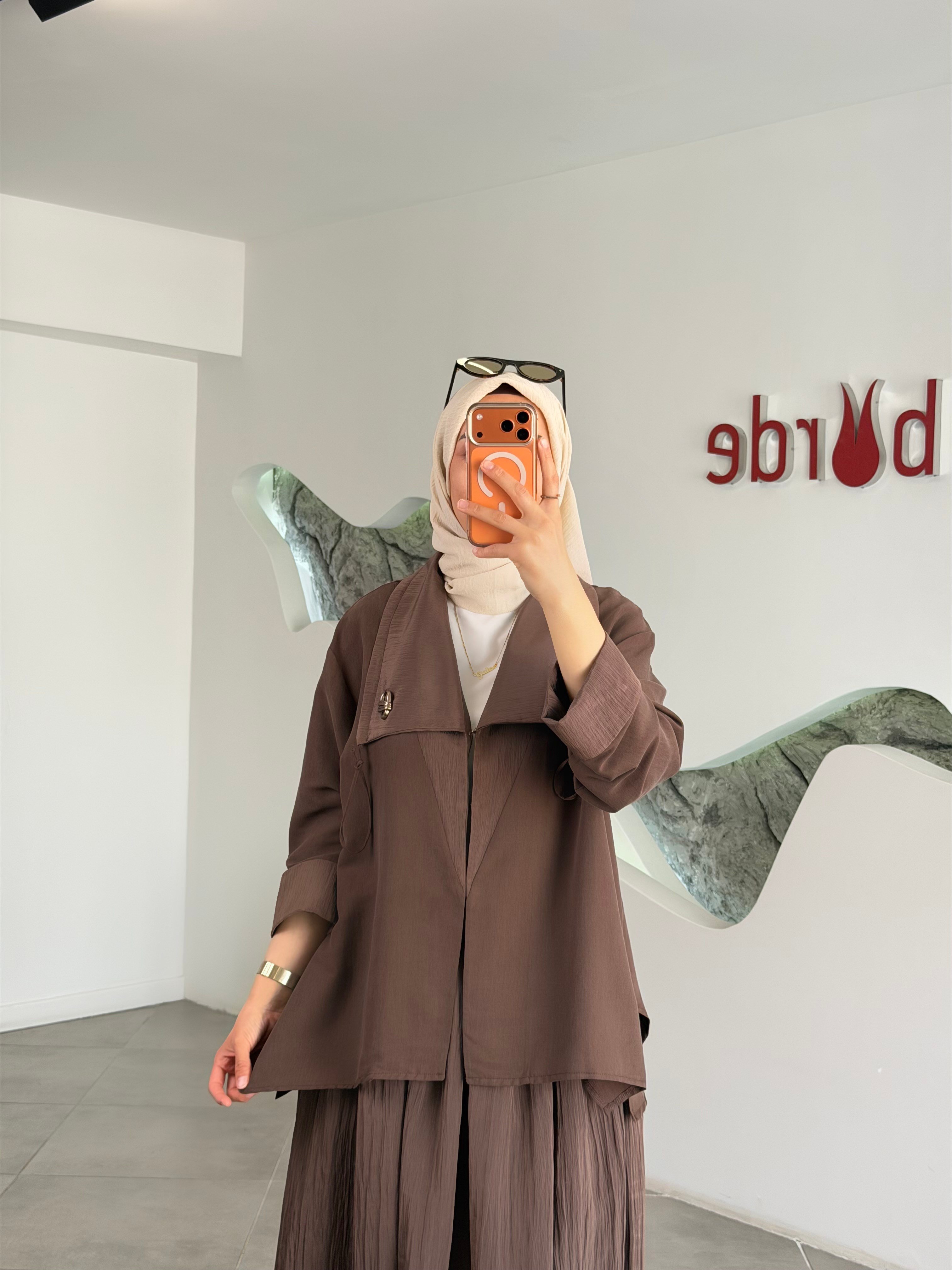 Avenna Şal Yaka Detaylı Etekli Takım 26YA624 Mocha