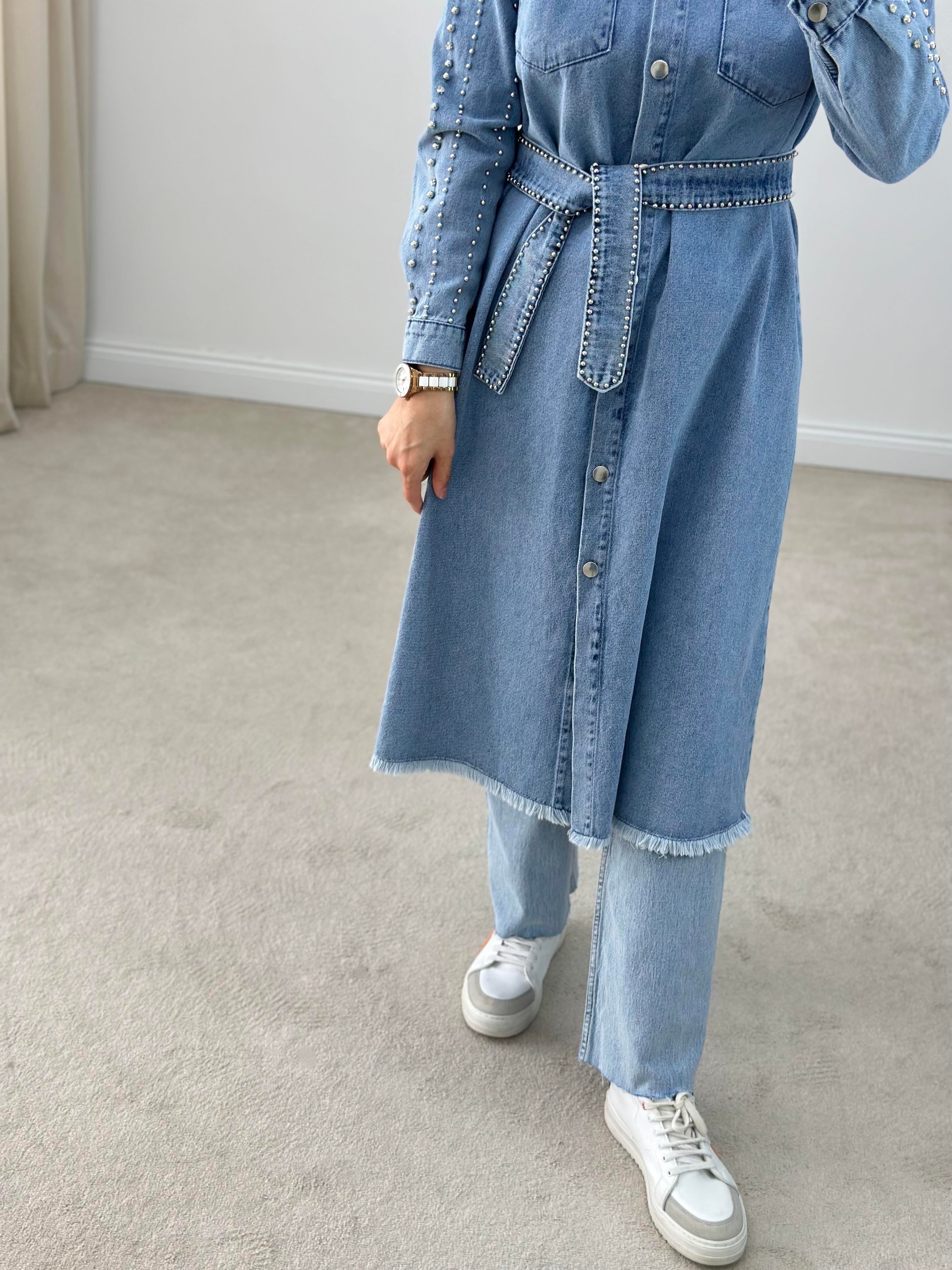 Beli Kemerli Bedenden Cepli İspanyol Paça Pantolon