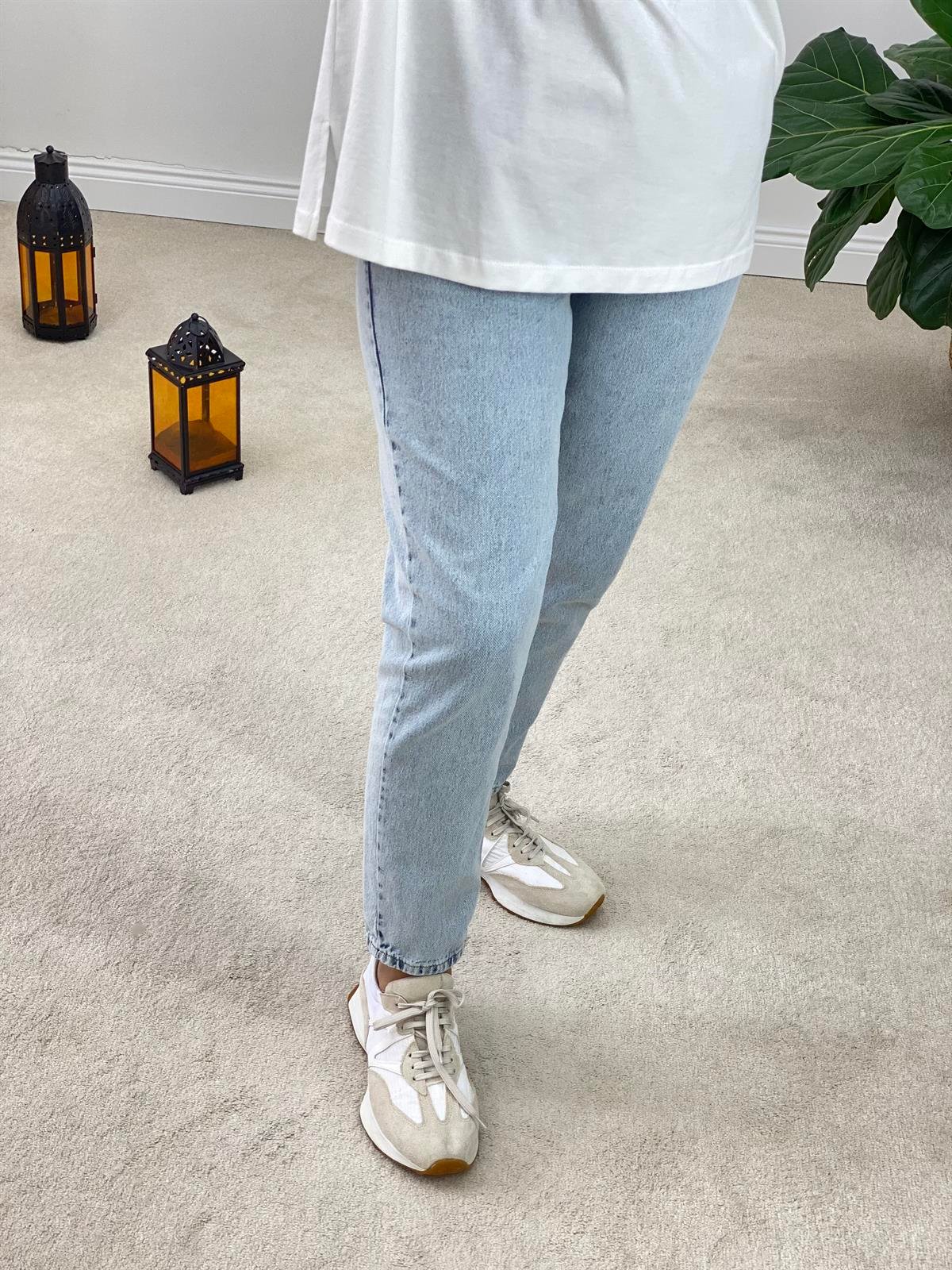 Beli Lastikli Jean Pantolon