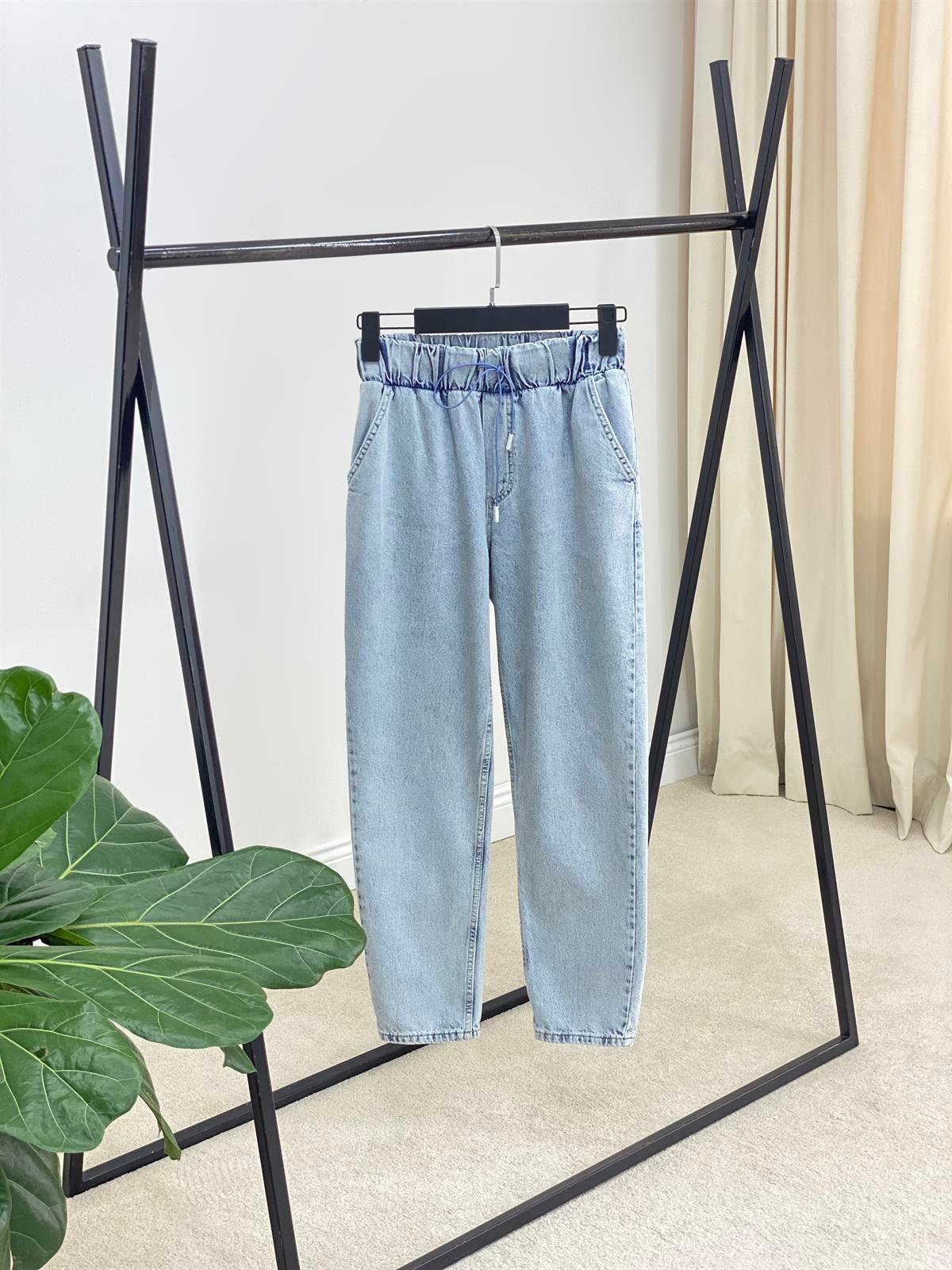 Beli Lastikli Jean Pantolon