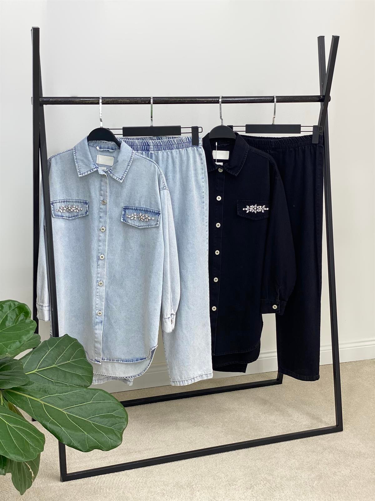 Beli Lastikli Yıkamalı Jean Pantolon