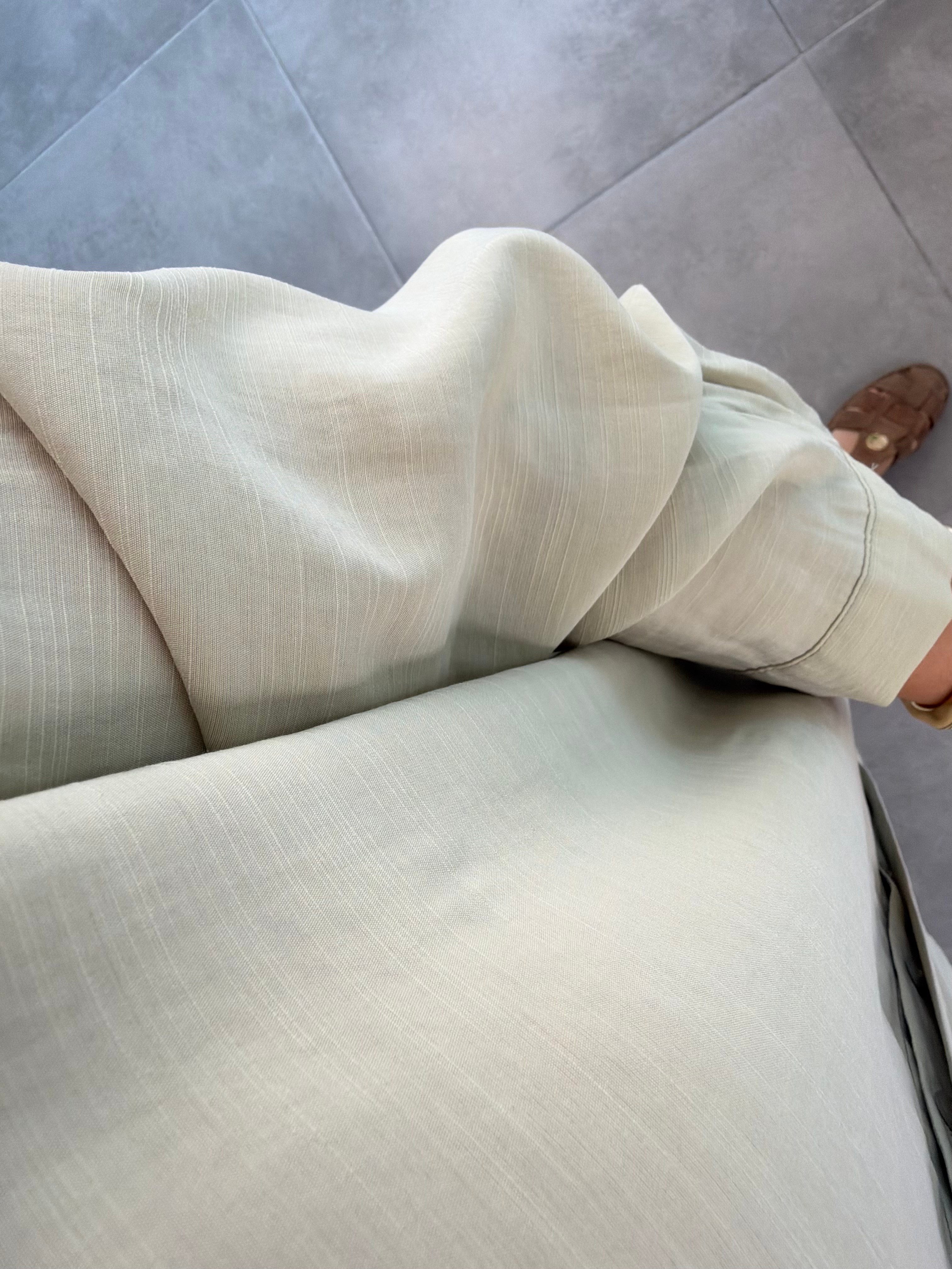 Çağla Renk Rayon Kumaş Basic Gömlek