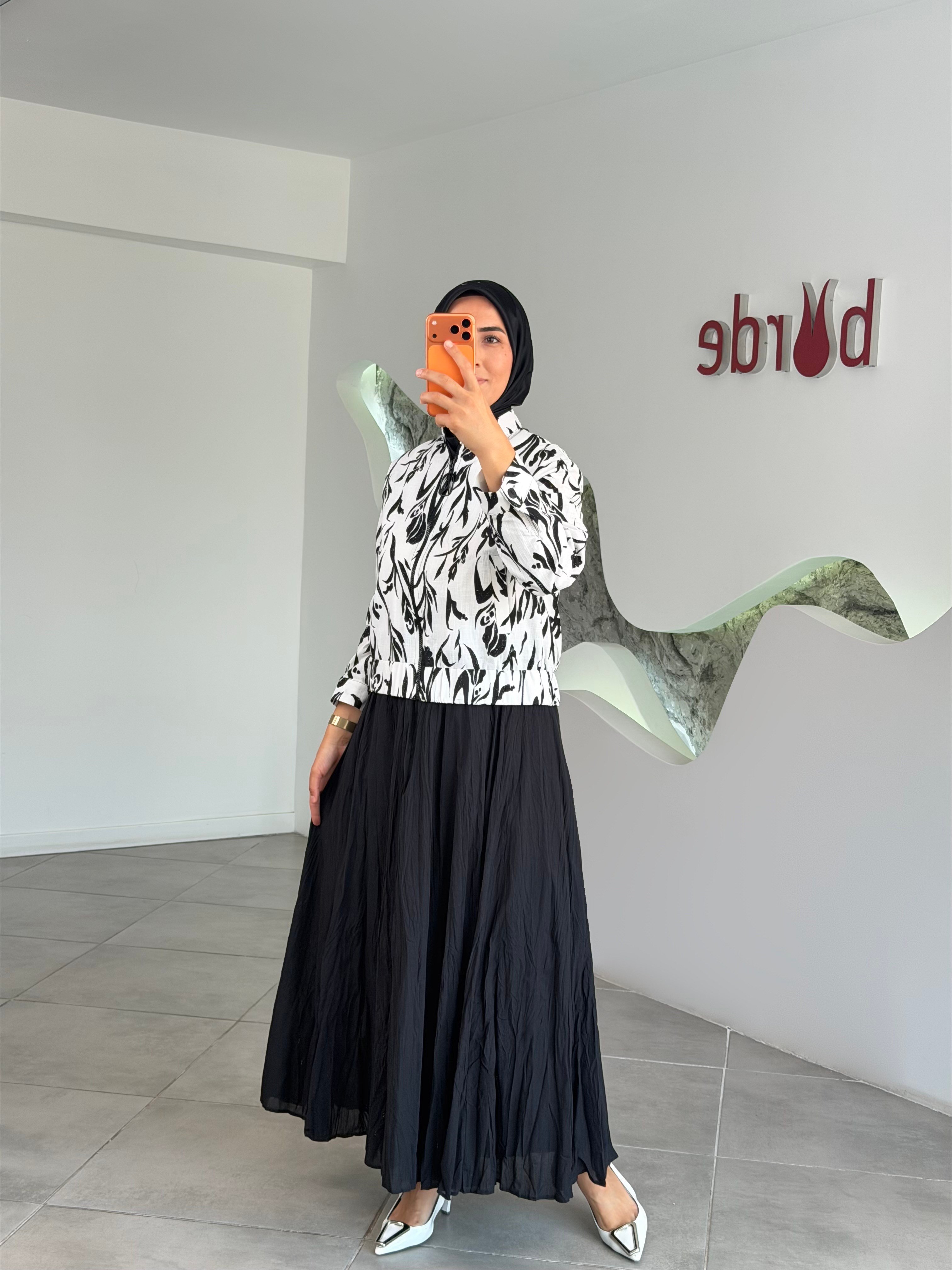 Ceketi Desenli İkili Takım