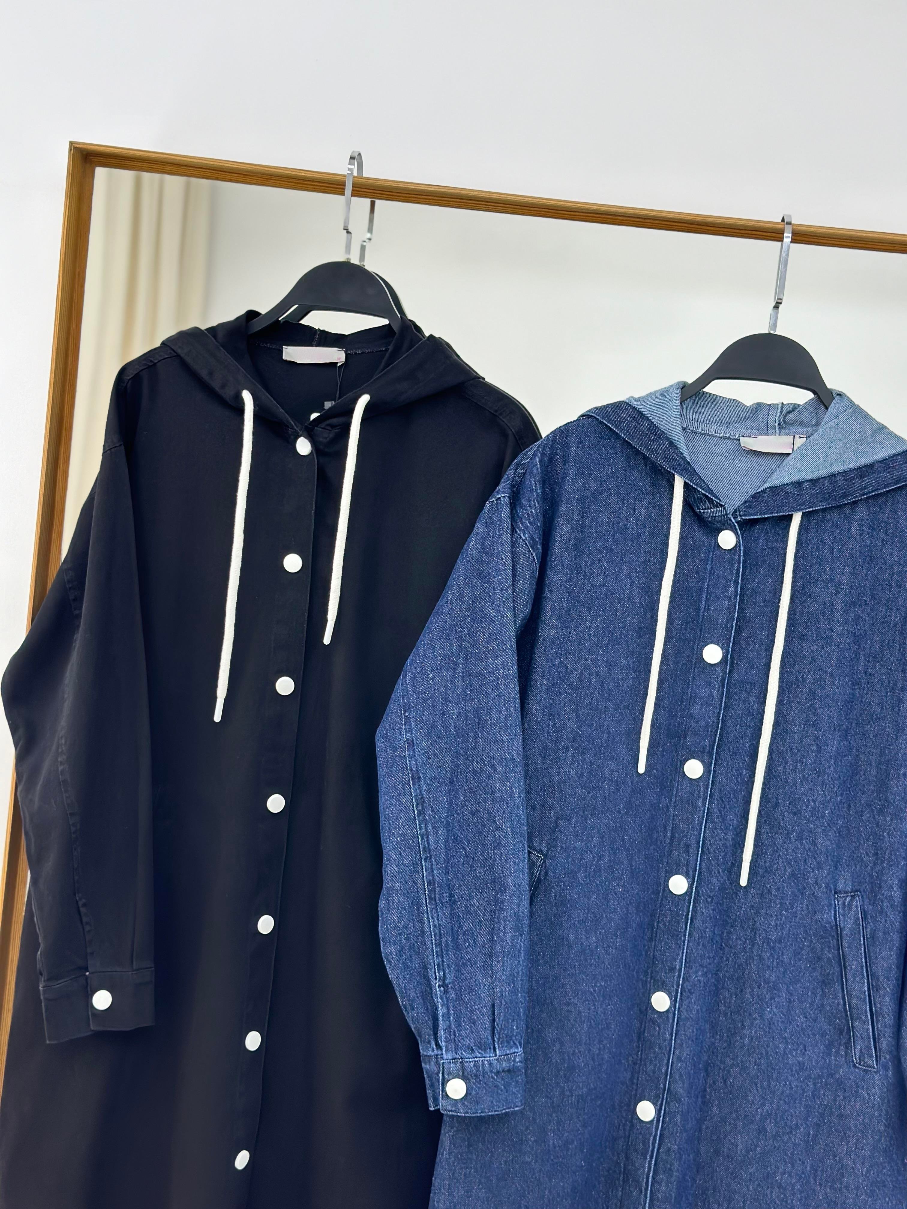 Denim Kumaşlı Çıtçıtlı Kot Ceket