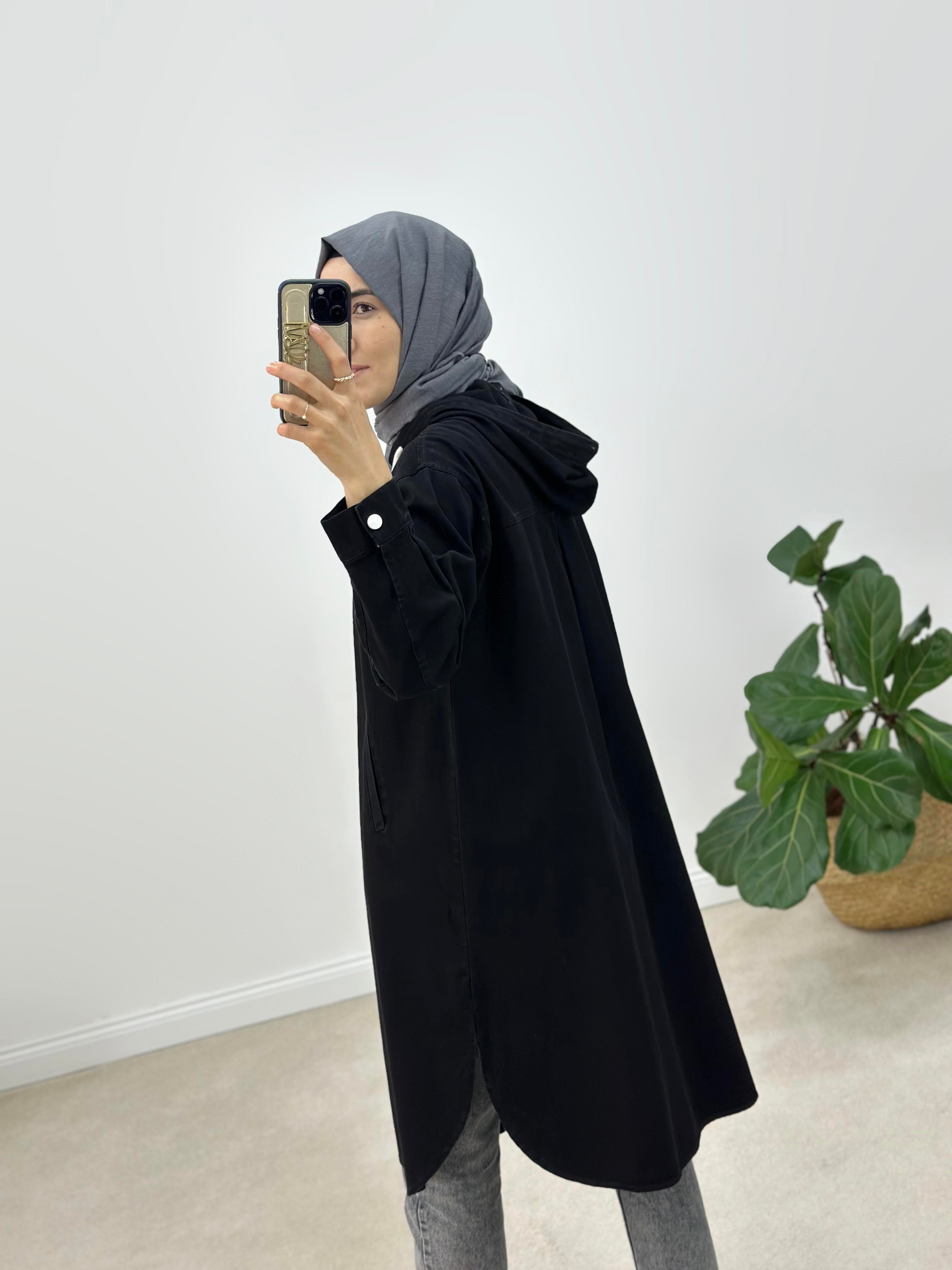 Denim Kumaşlı Çıtçıtlı Kot Ceket
