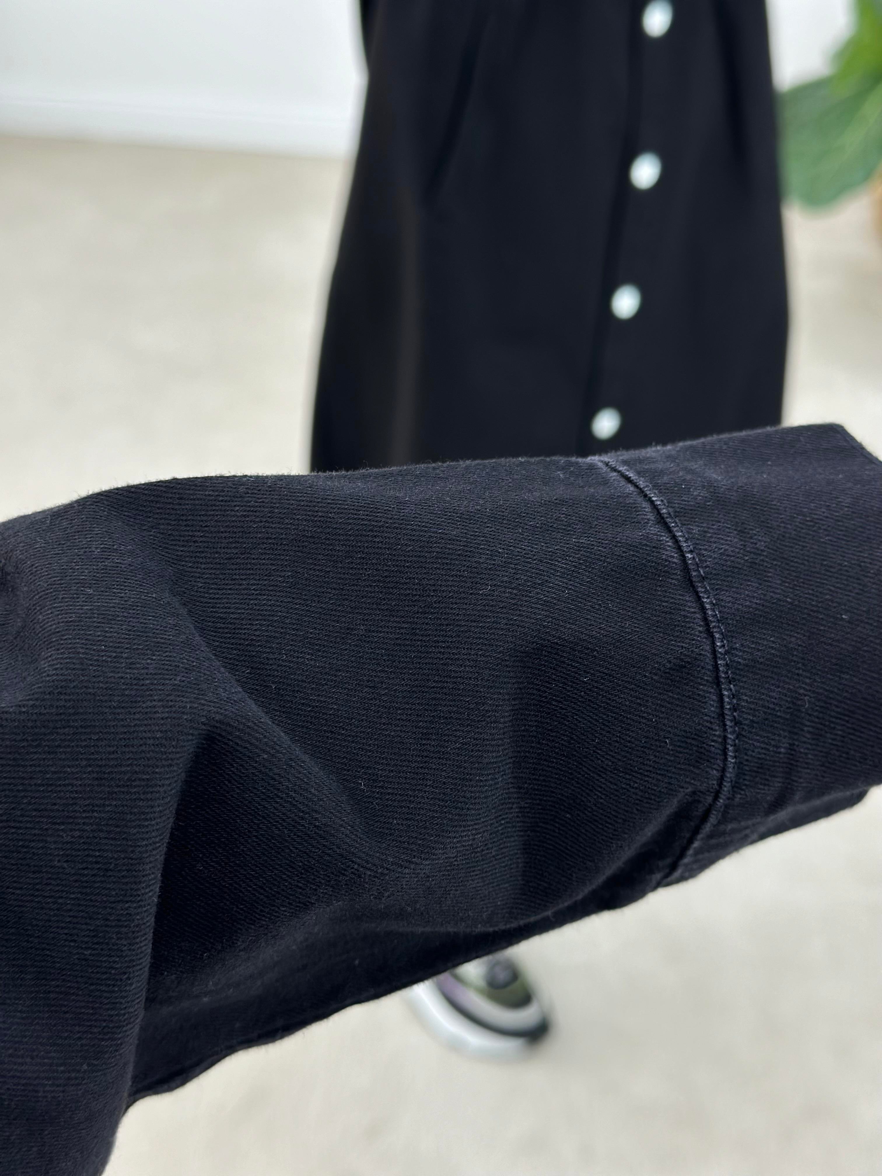 Denim Kumaşlı Çıtçıtlı Kot Ceket
