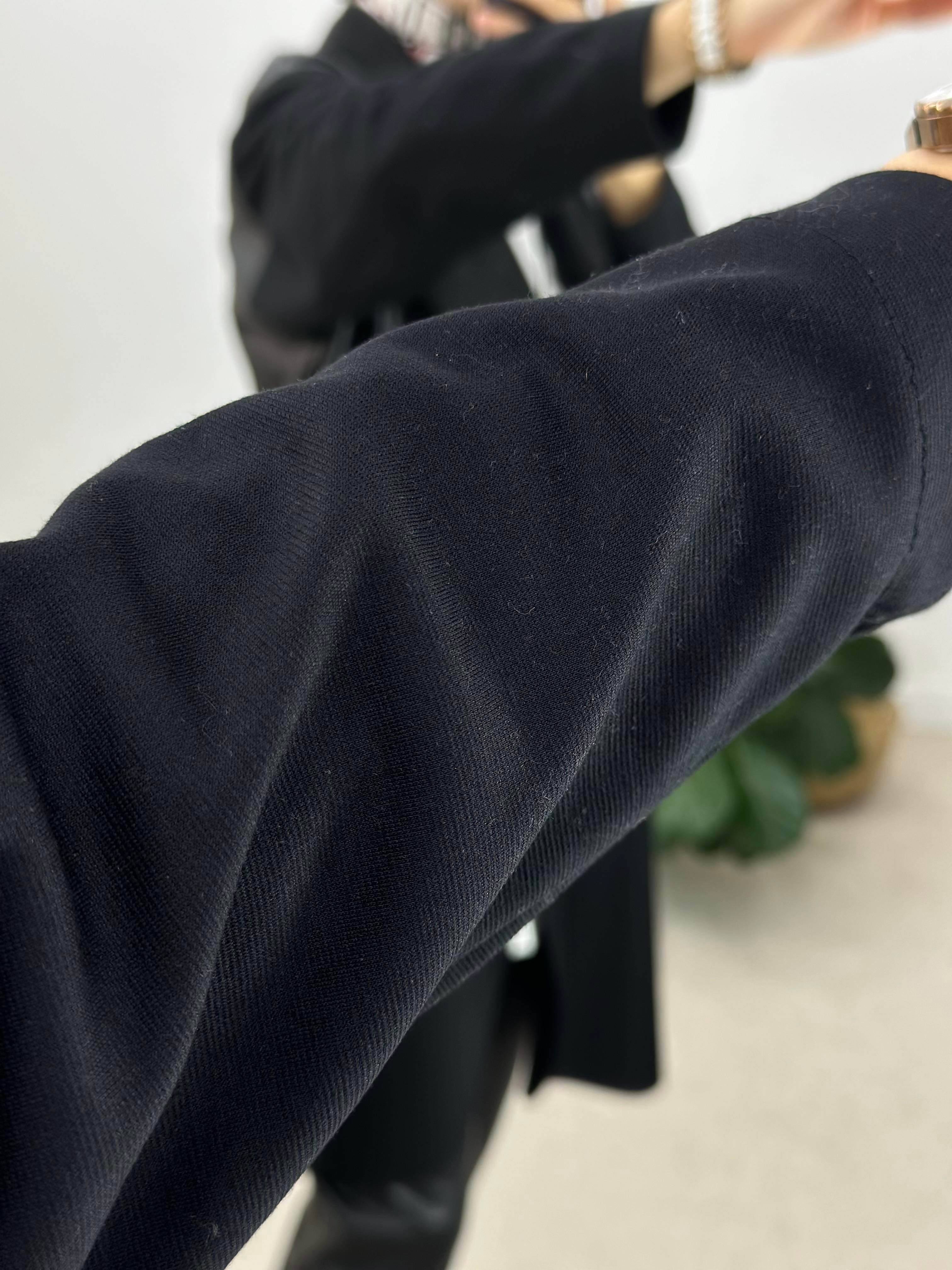 Deri Ve Örme Çelik Örme Kumaş Garnili Giy-Çık Hırka