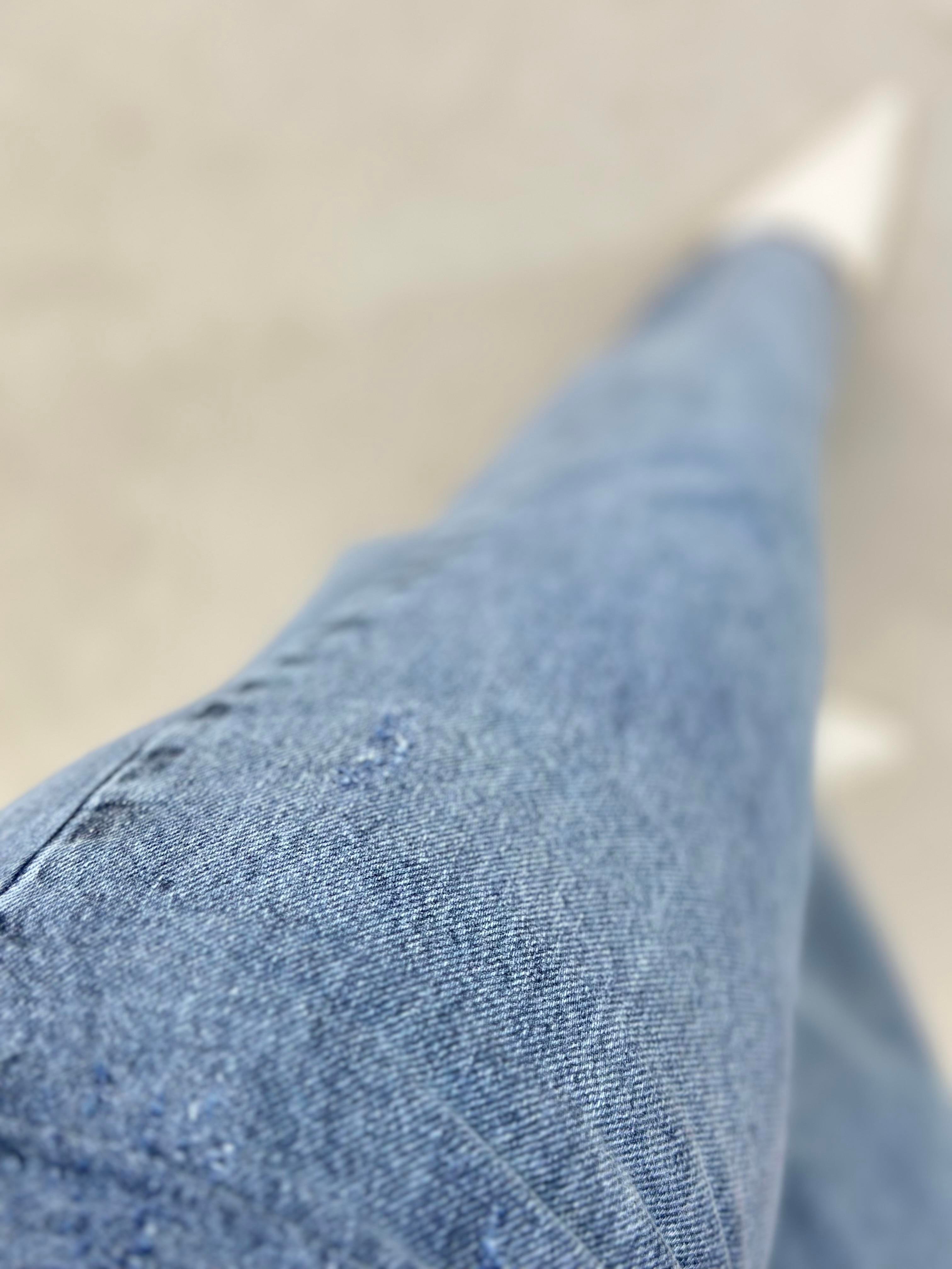 Eskitme Bol Paça Yüksek Bel Jean Pantolon