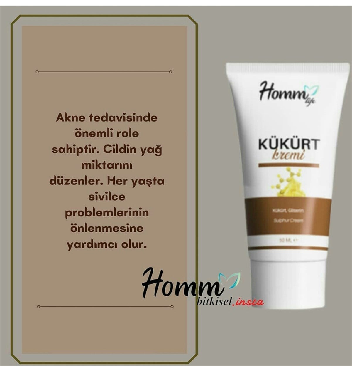 HOMM LIFE KÜKÜRT KREM 50 ML