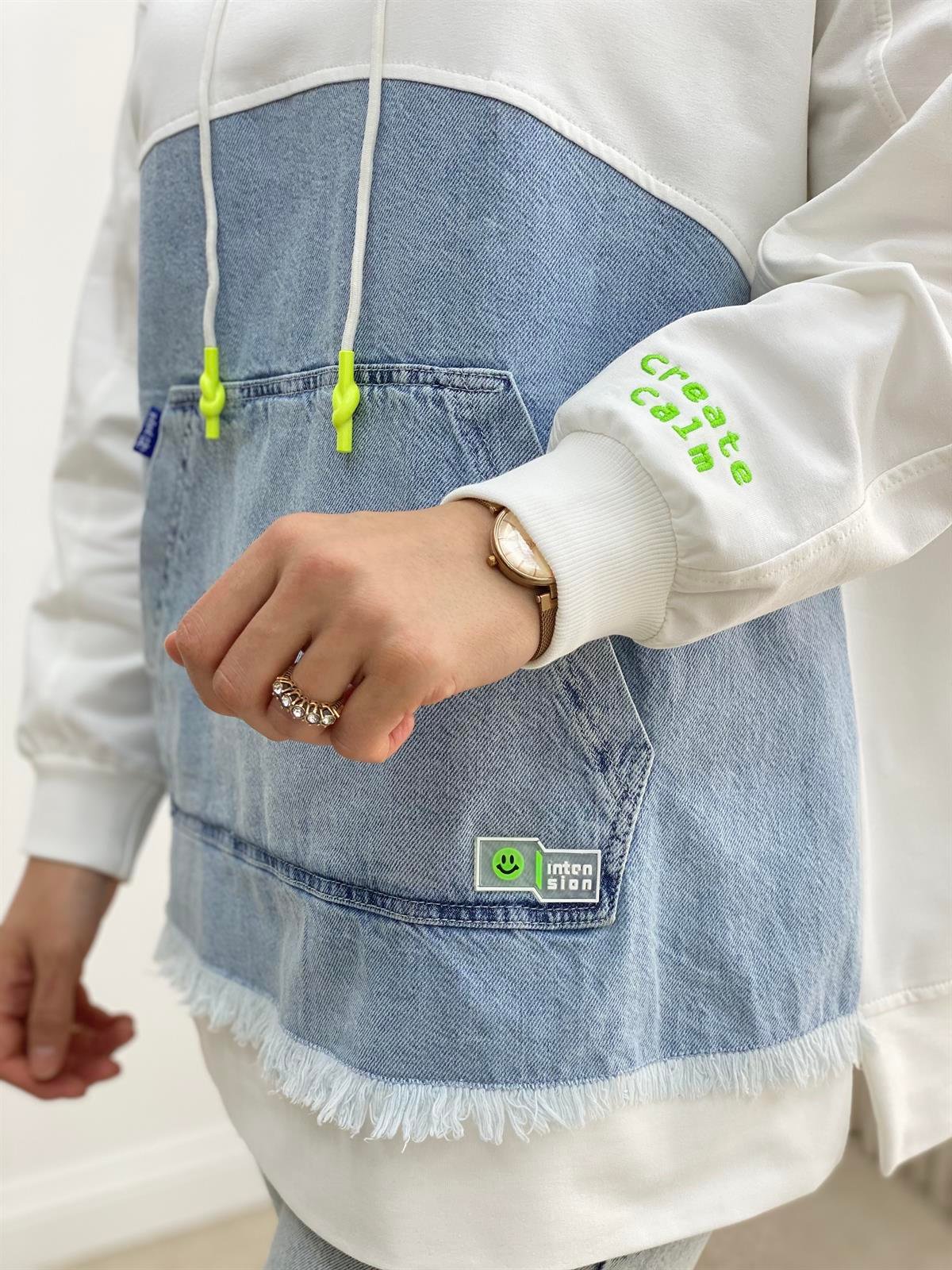 İkoll Kot Detay Sweatshirt 