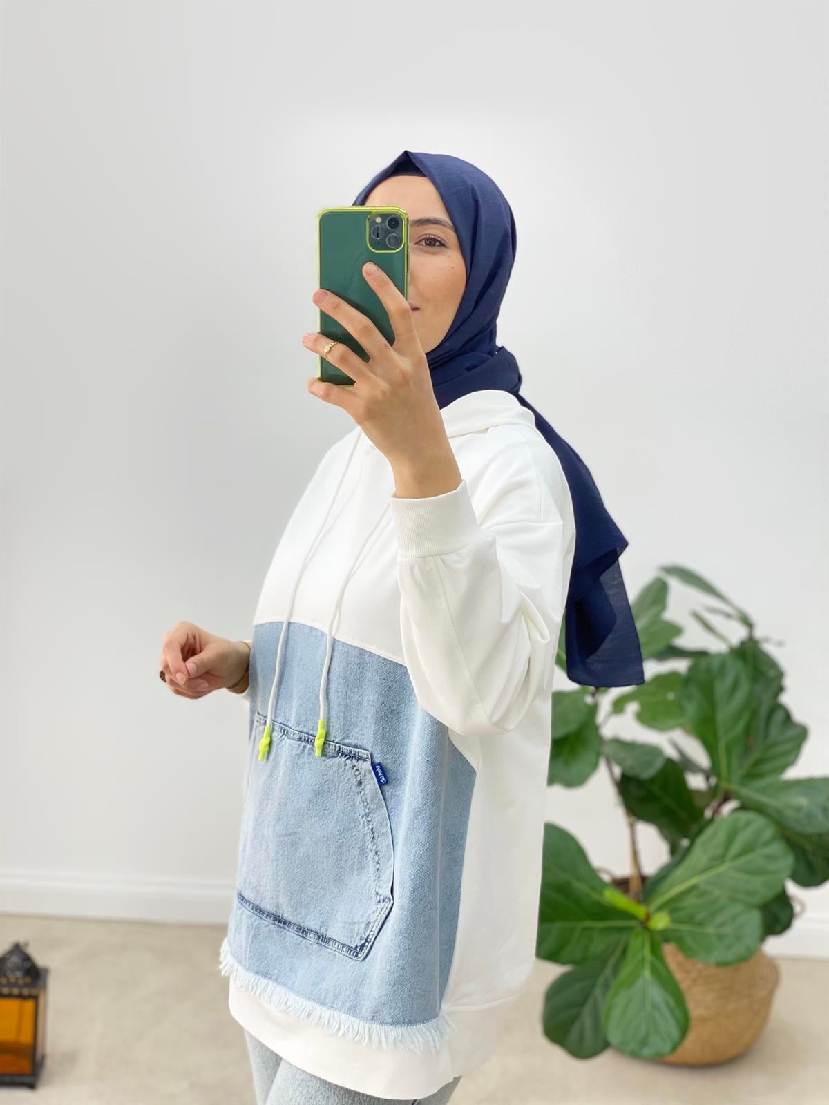 İkoll Kot Detay Sweatshirt 