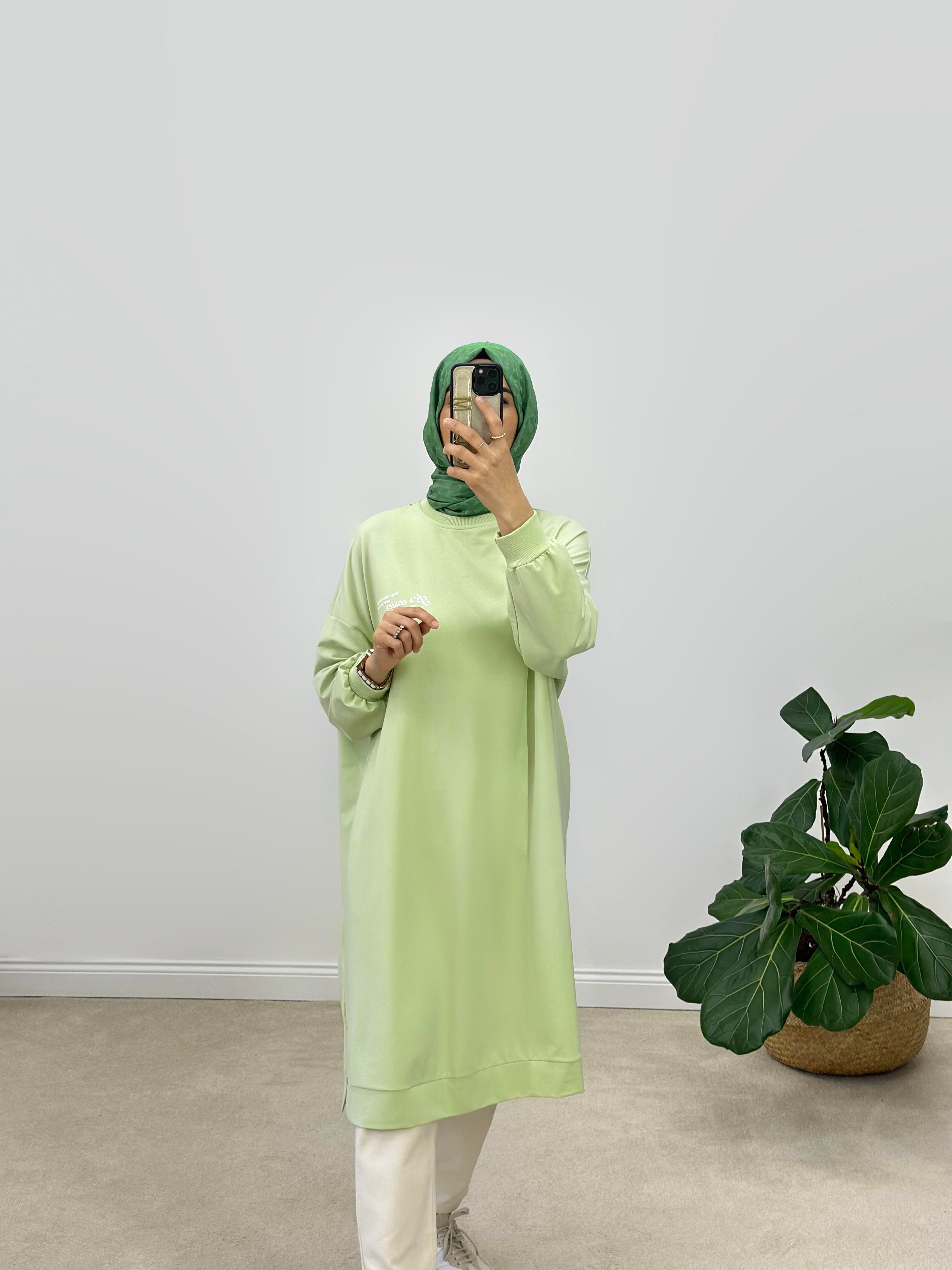 İkoll Oversize Pamuklu Sweatshirt