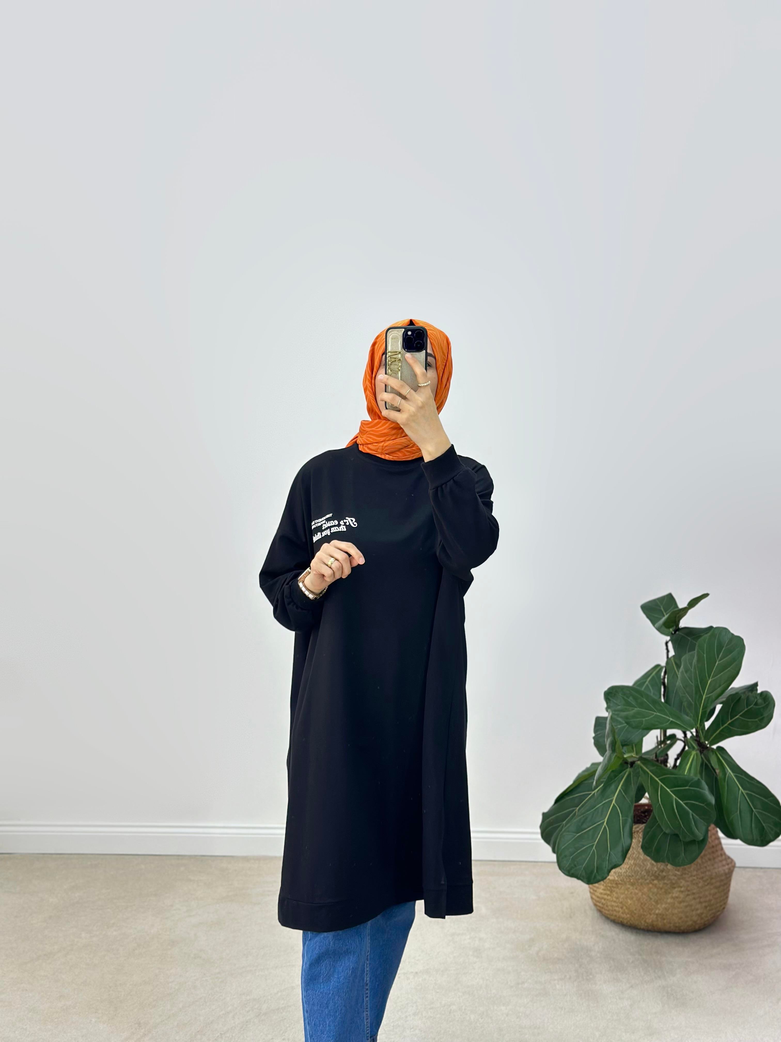 İkoll Oversize Pamuklu Sweatshirt