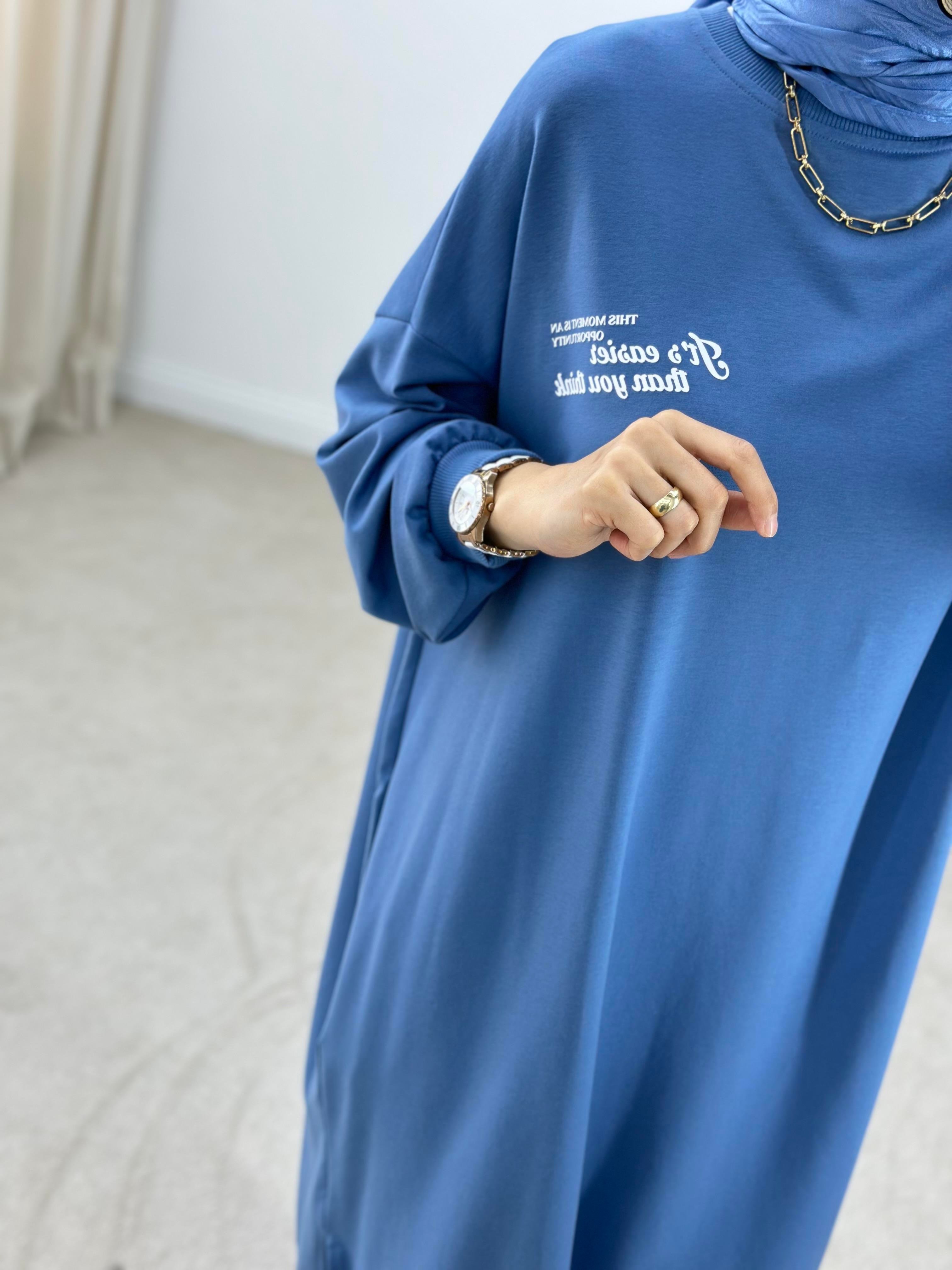 İkoll Oversize Pamuklu Sweatshirt