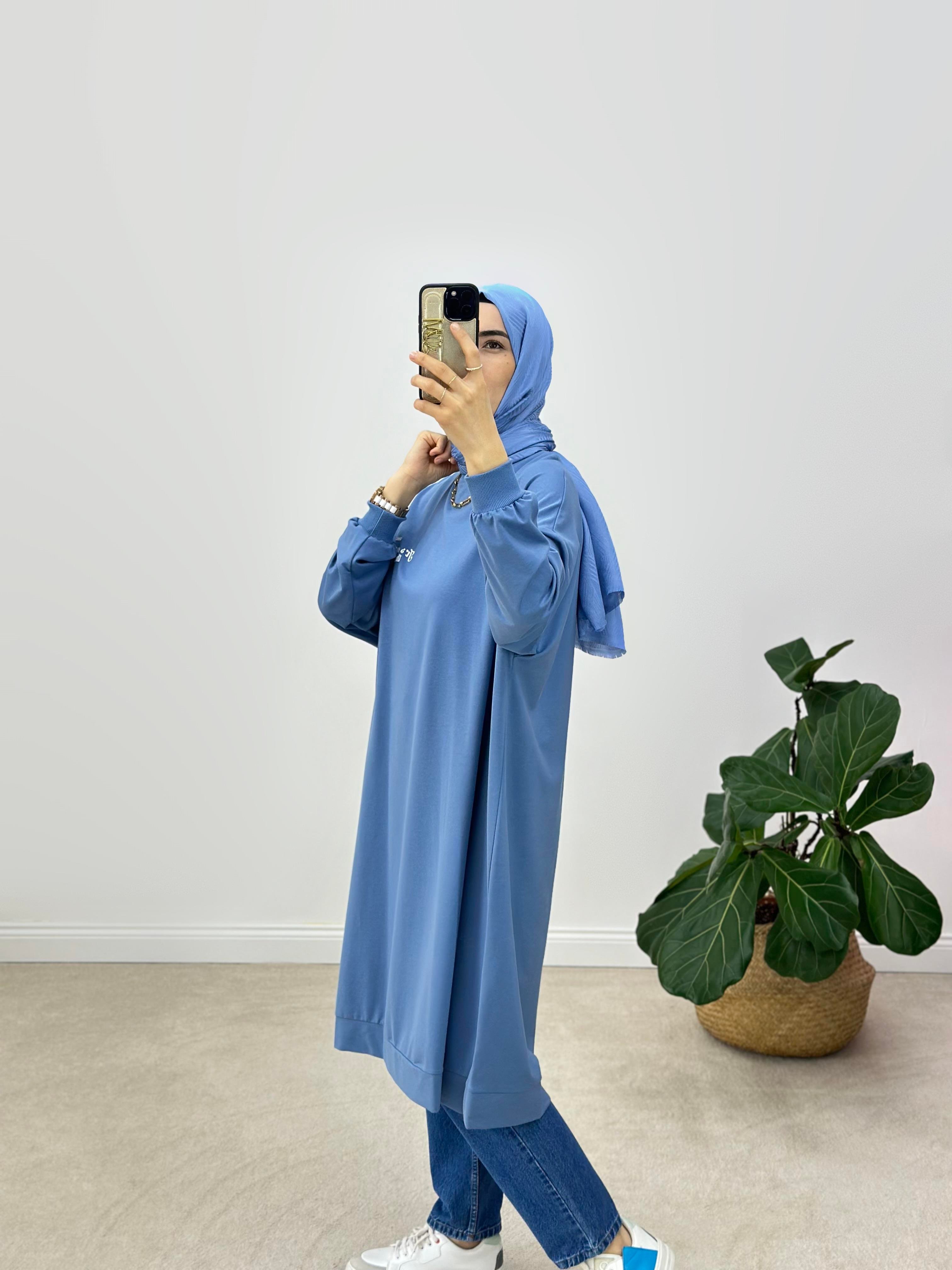 İkoll Oversize Pamuklu Sweatshirt
