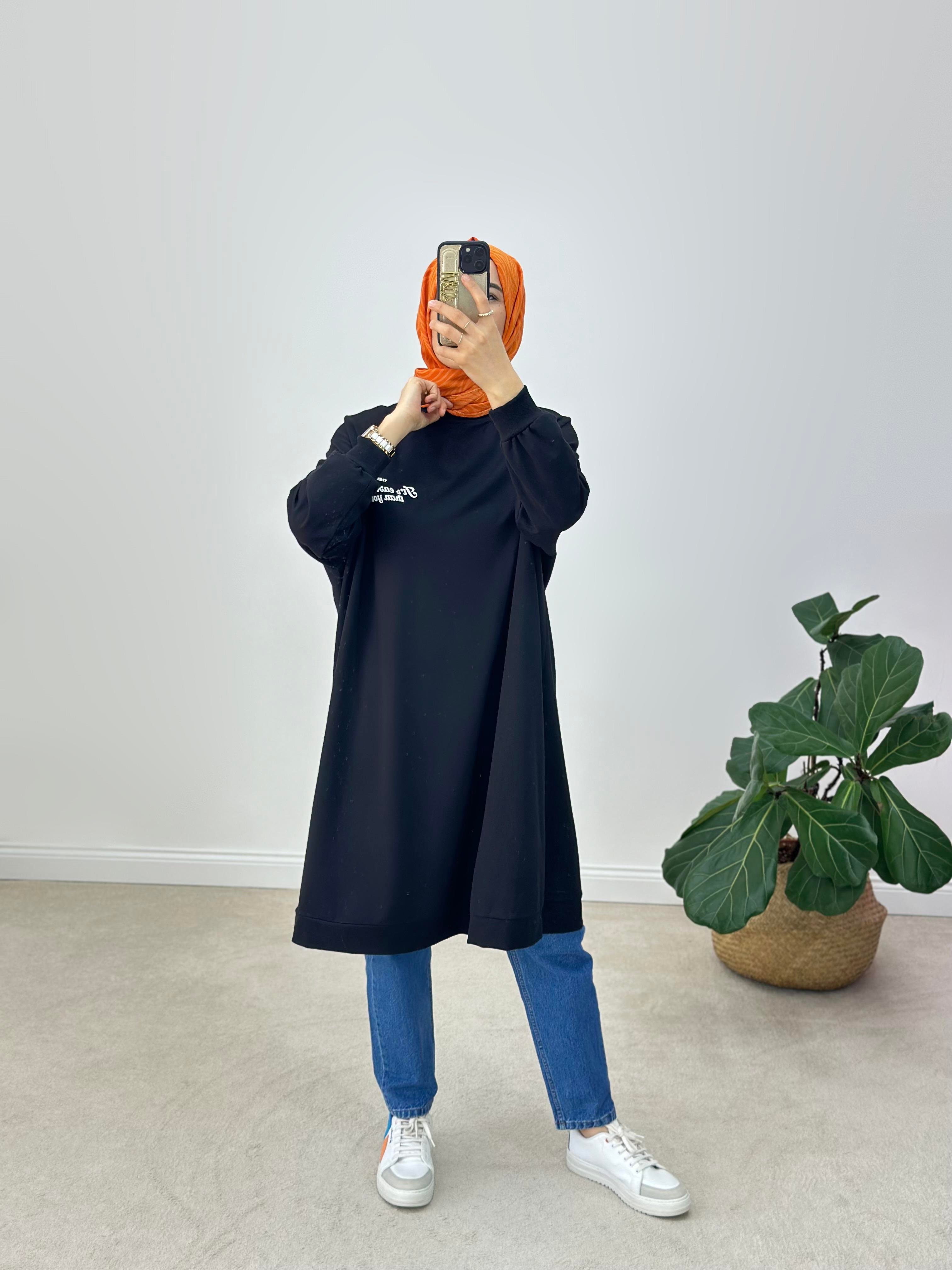 İkoll Oversize Pamuklu Sweatshirt