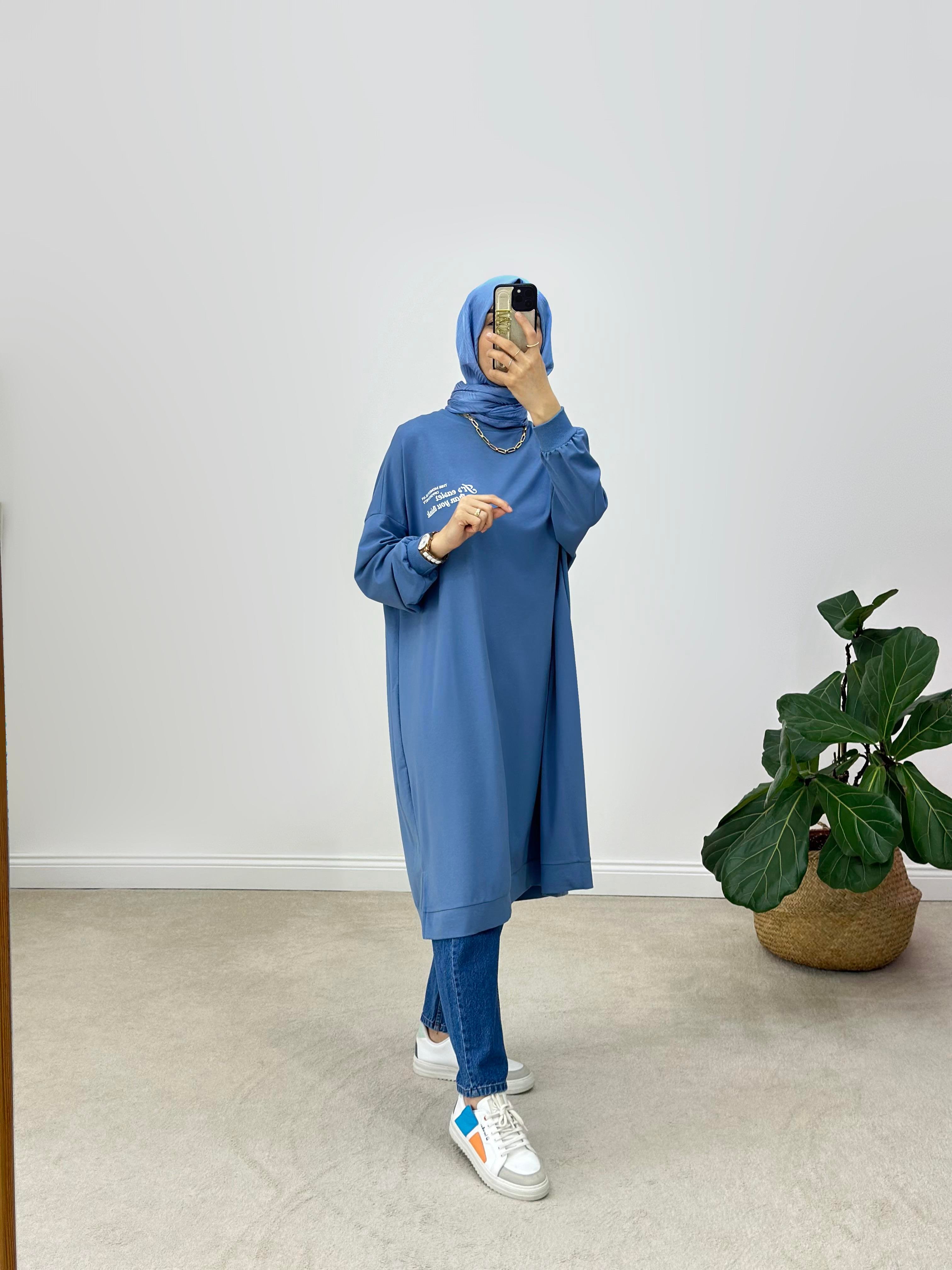 İkoll Oversize Pamuklu Sweatshirt