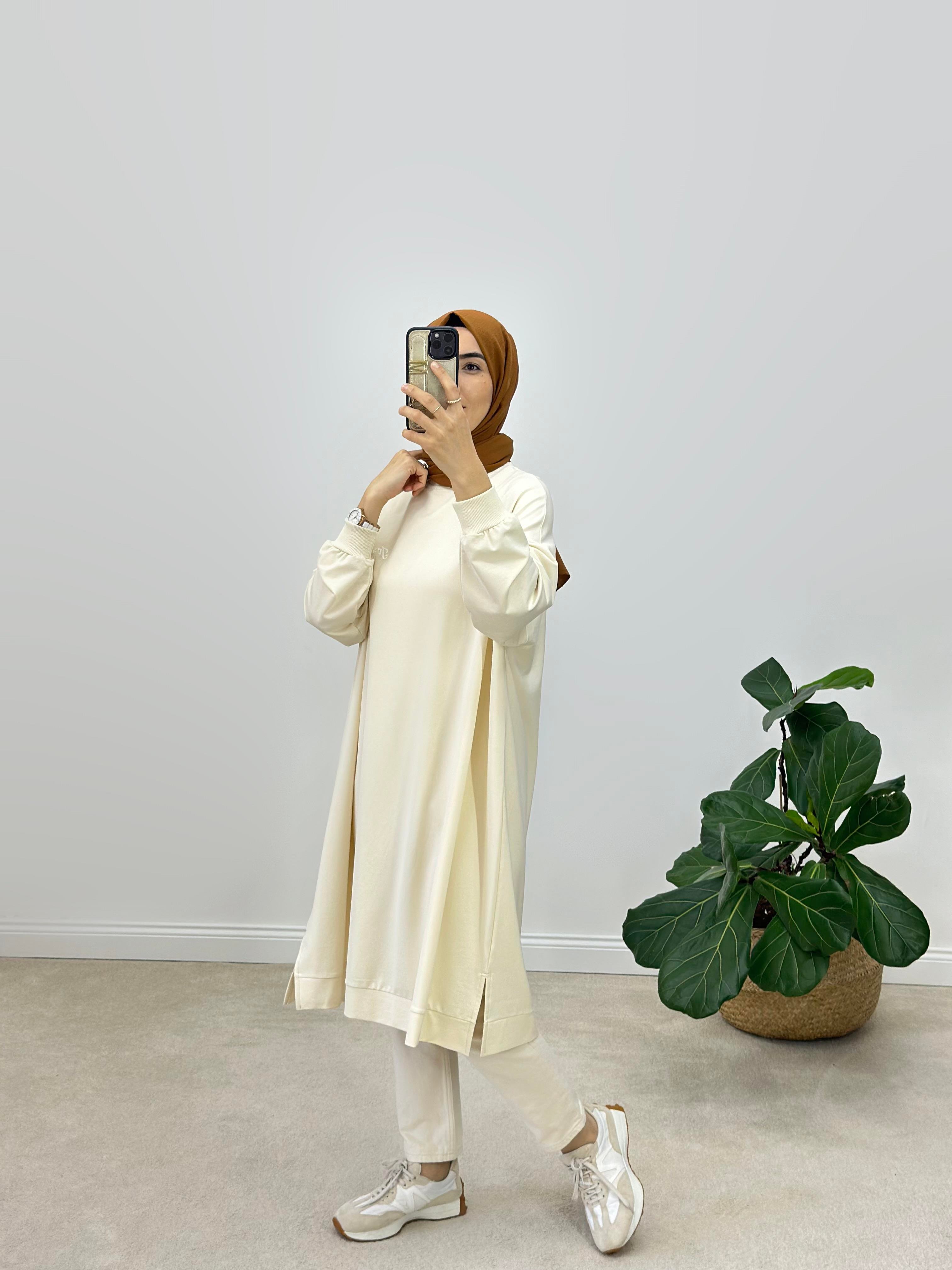İkoll Oversize Pamuklu Sweatshirt