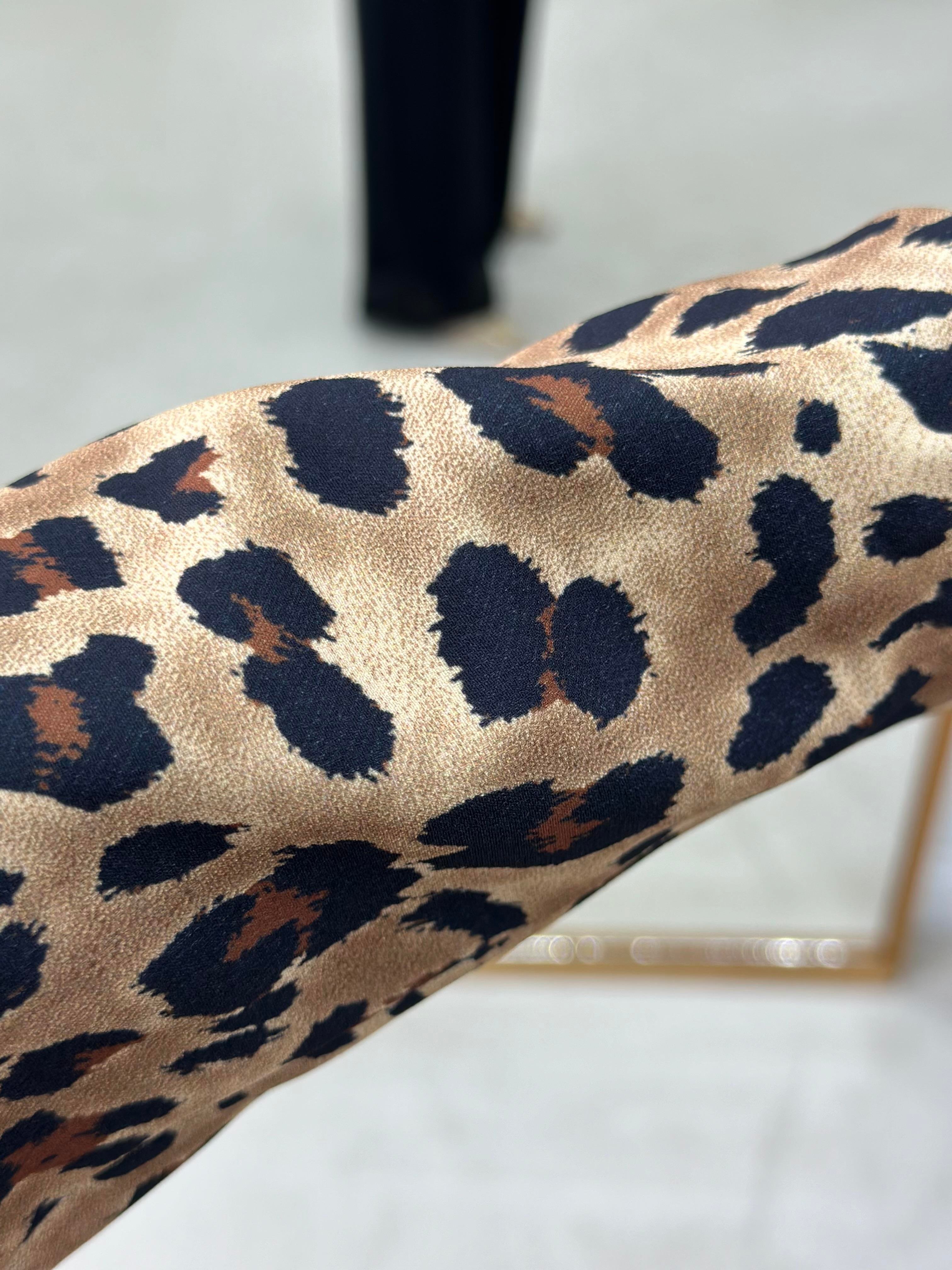Leopar Desenli Blazer Ceket