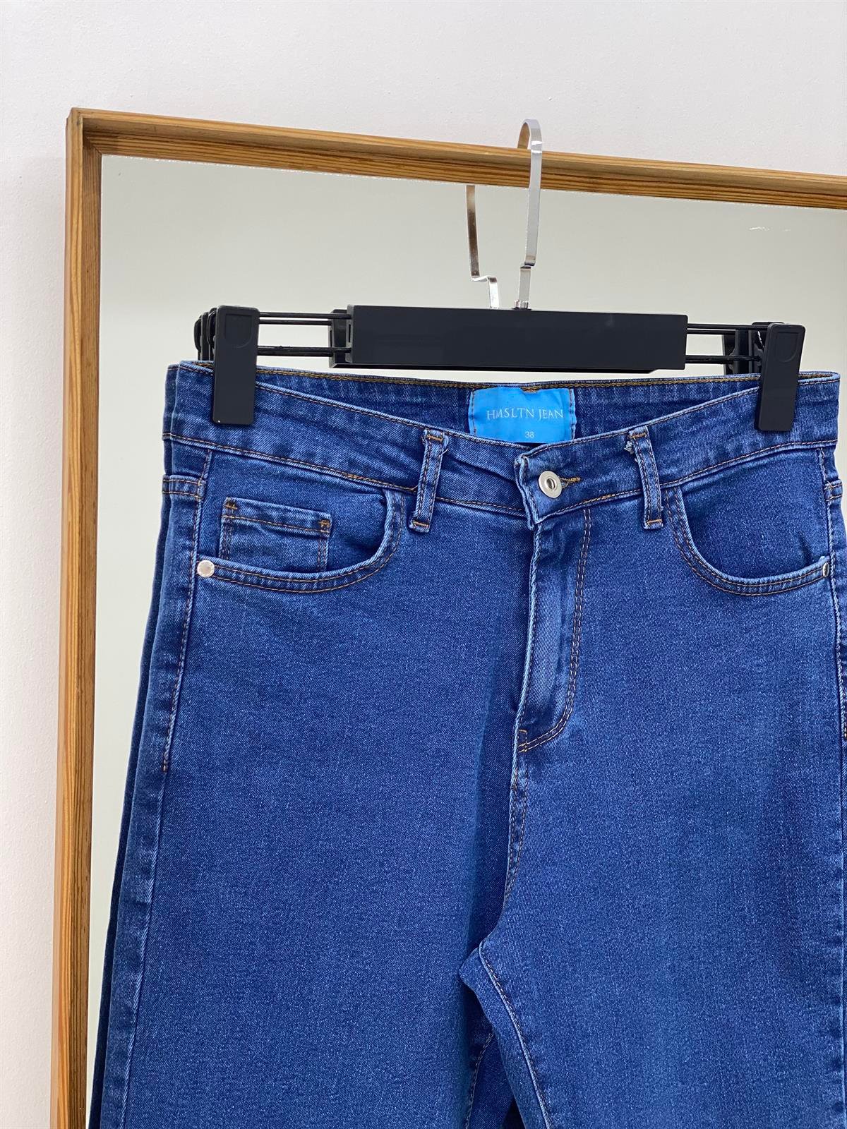 Likralı Dar Paça Jean 