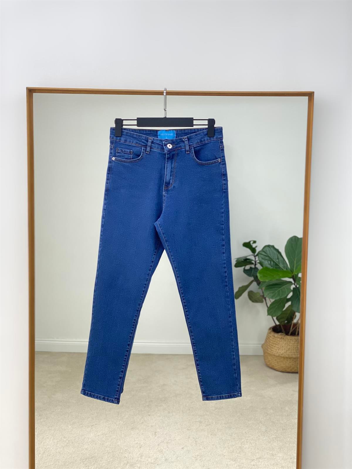 Likralı Dar Paça Jean 