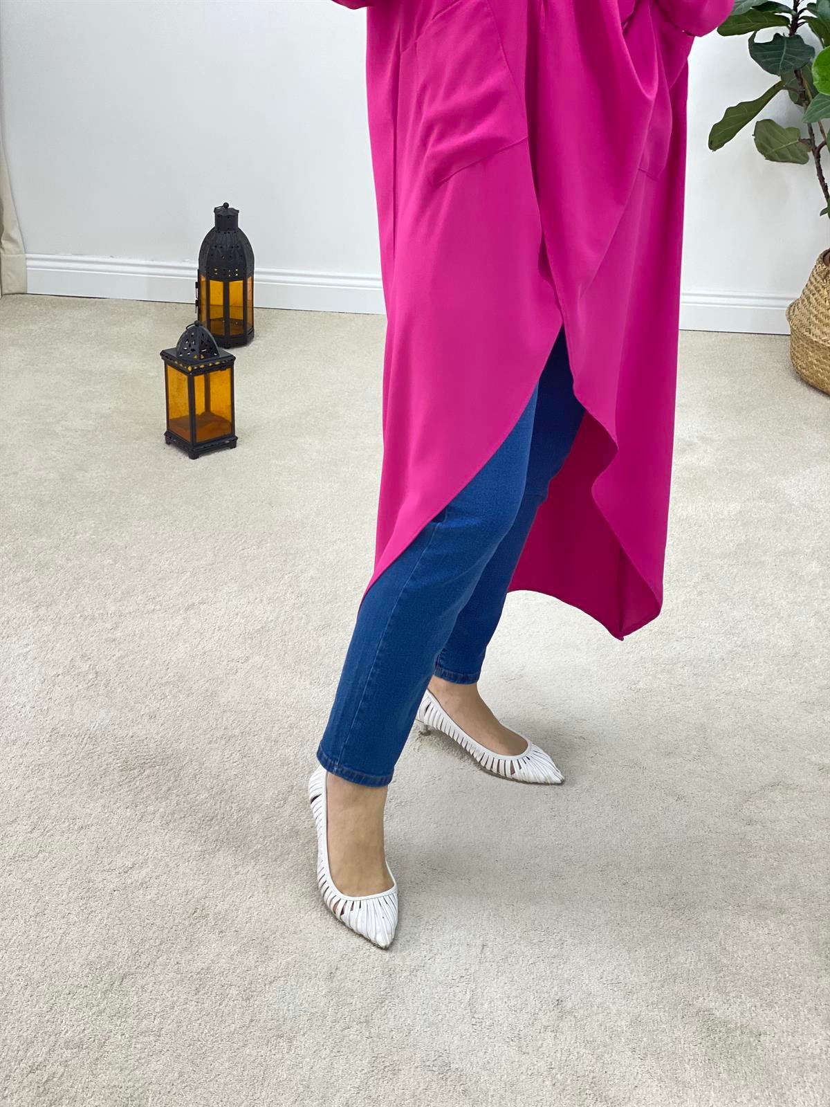 Likralı Dar Paça Jean 