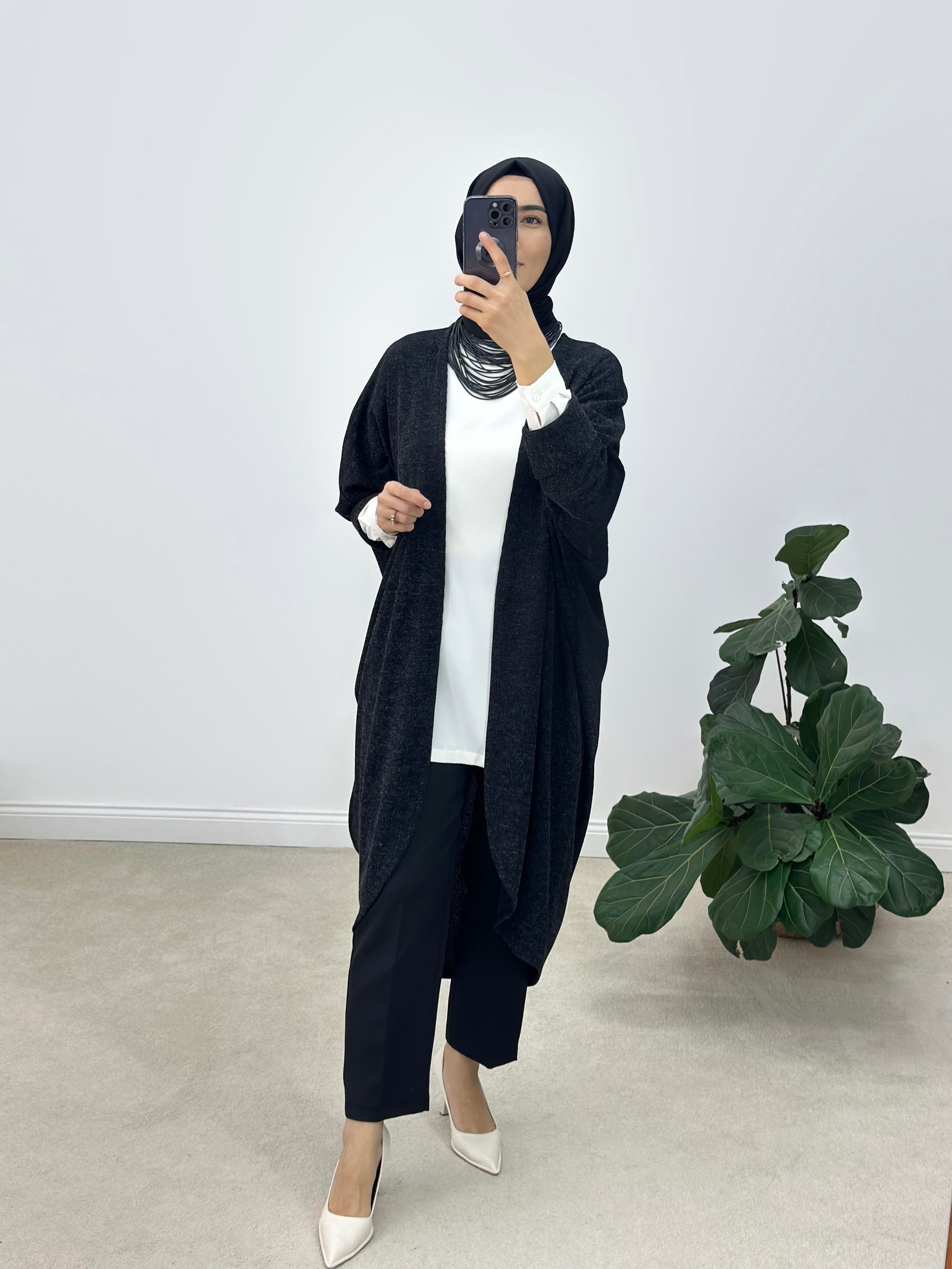 Örme Kumaş Oversize Kalıp Hırka