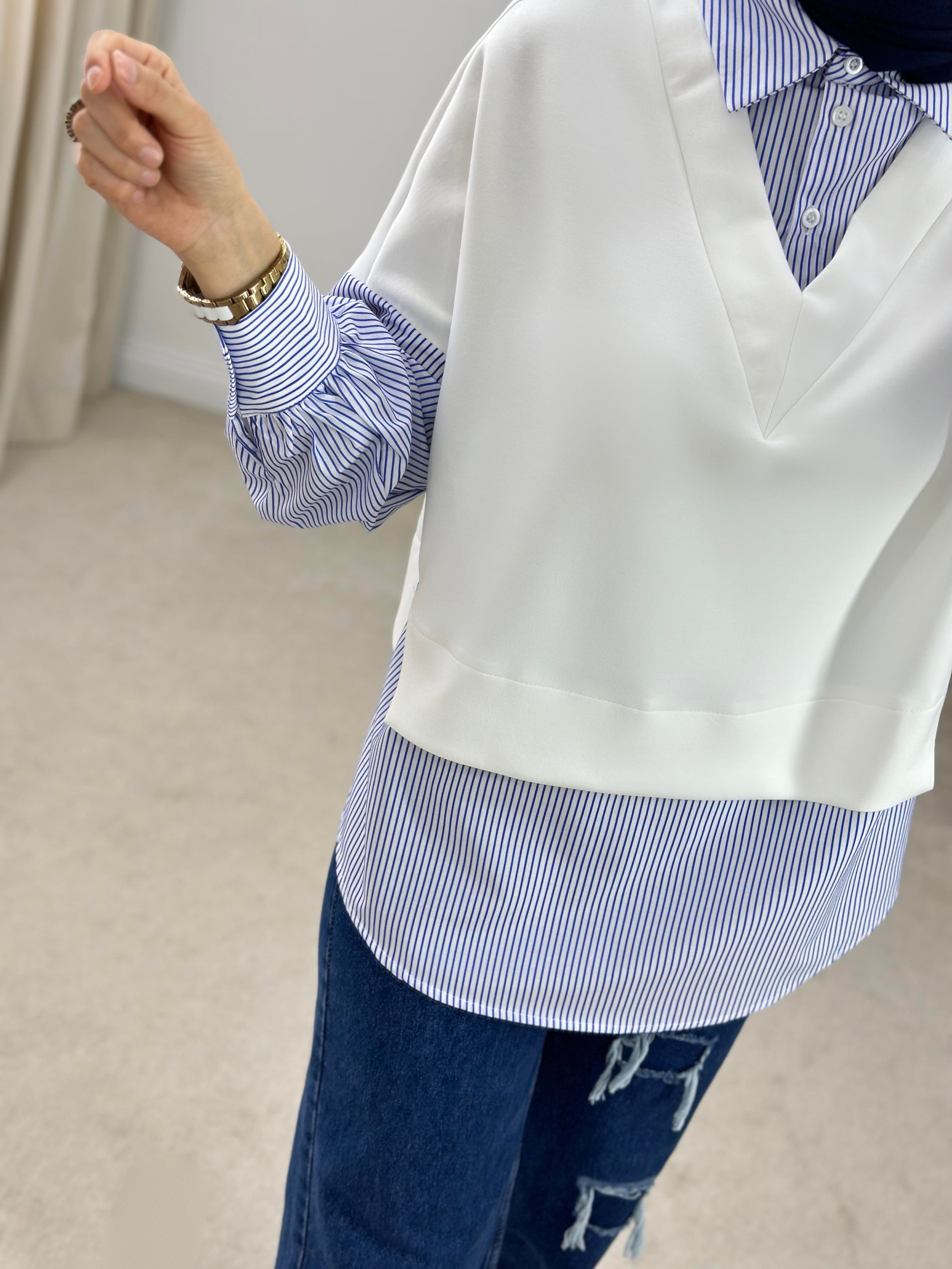 Oysho & Poplin Kumaş Garnili Sweatshirt