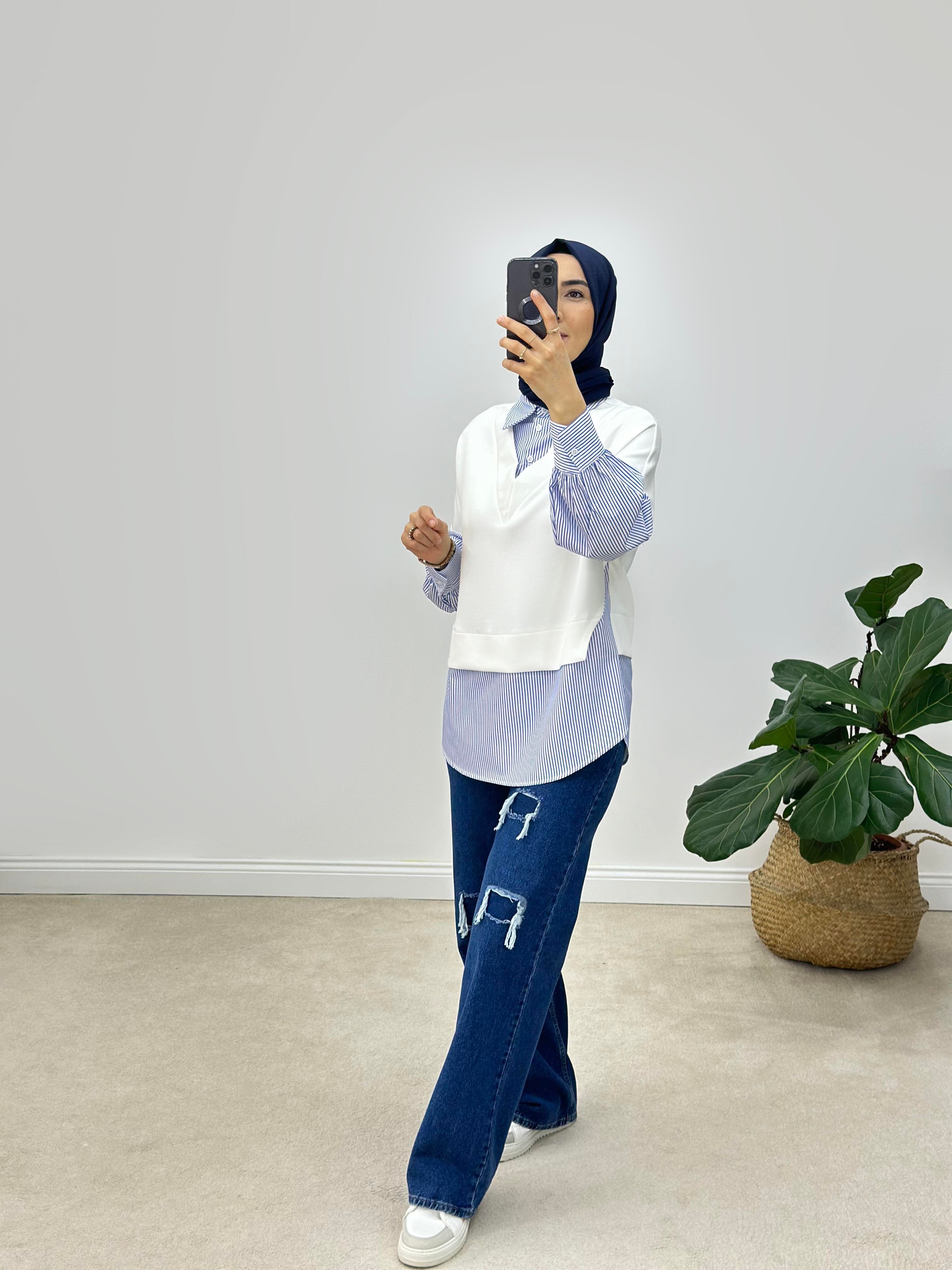 Oysho & Poplin Kumaş Garnili Sweatshirt