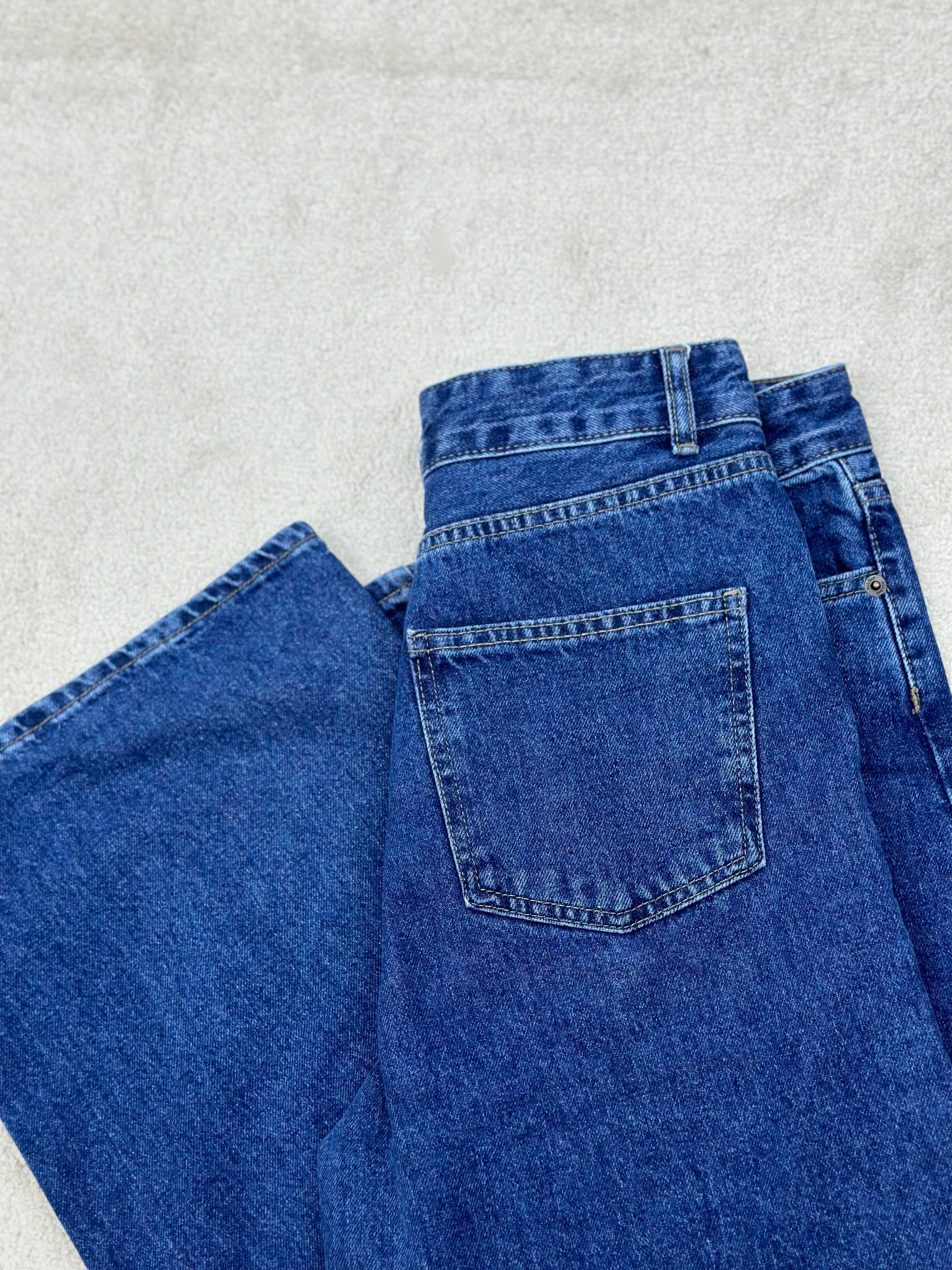 Premium Kalite Yüksek Bel Yırtık Detaylı İçi Destekli Jean Pantolon 