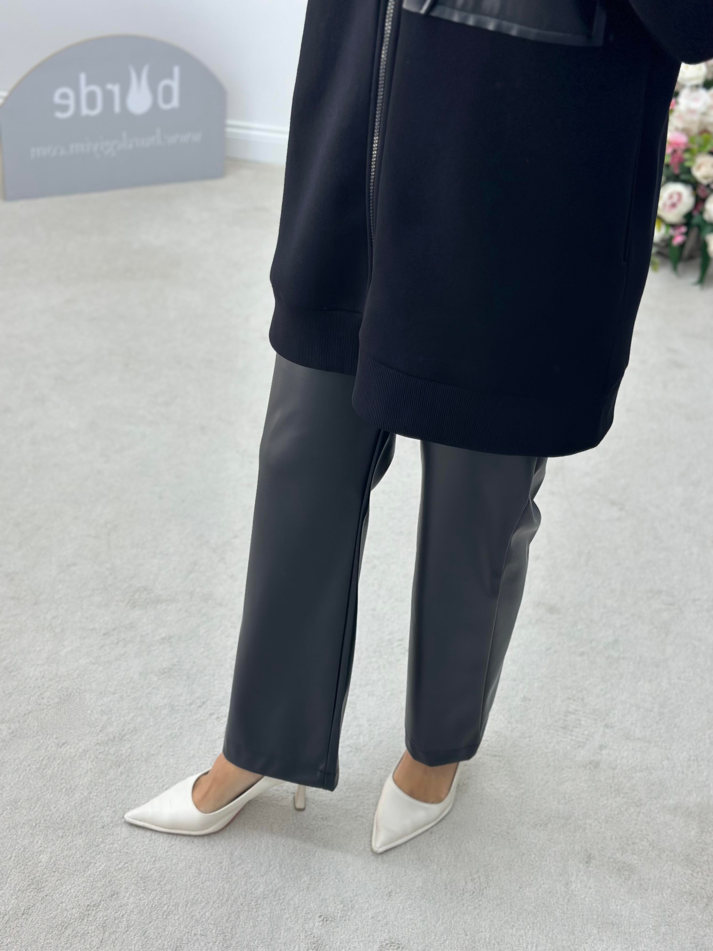 Rahat Paça Deri Pantolon