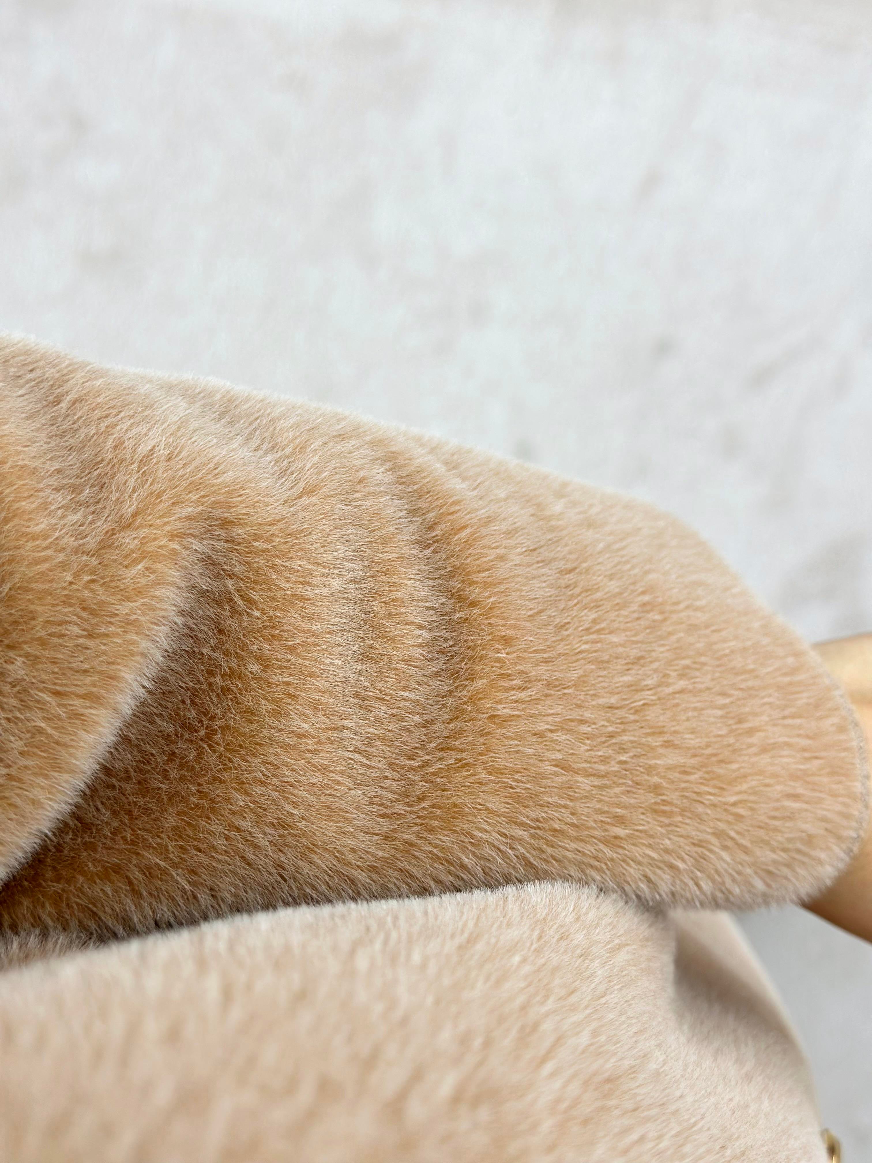 Suni Kürk Kumaş Oversize Kaban