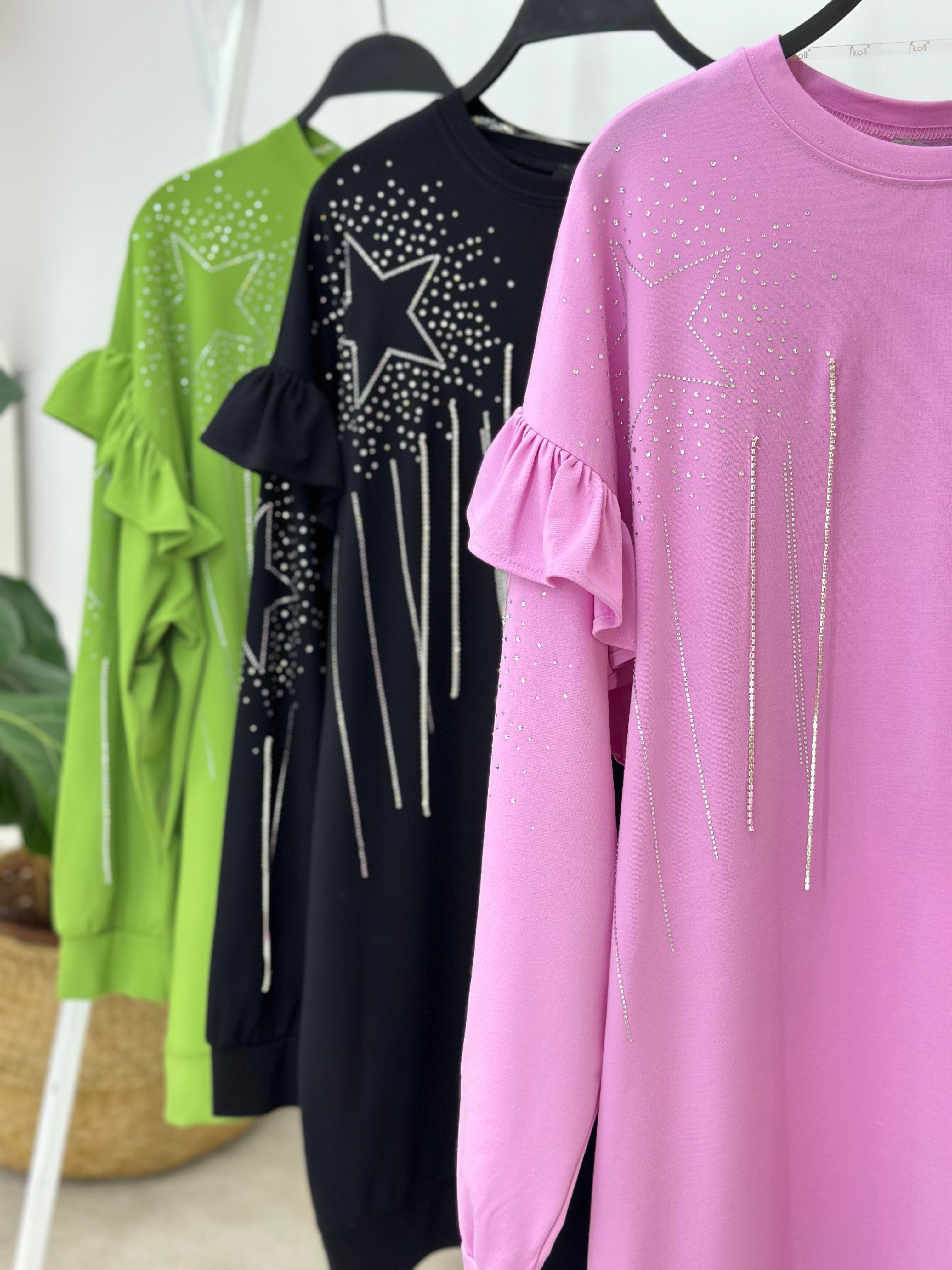Taş Ve Fırfır Detaylı Sweatshirt